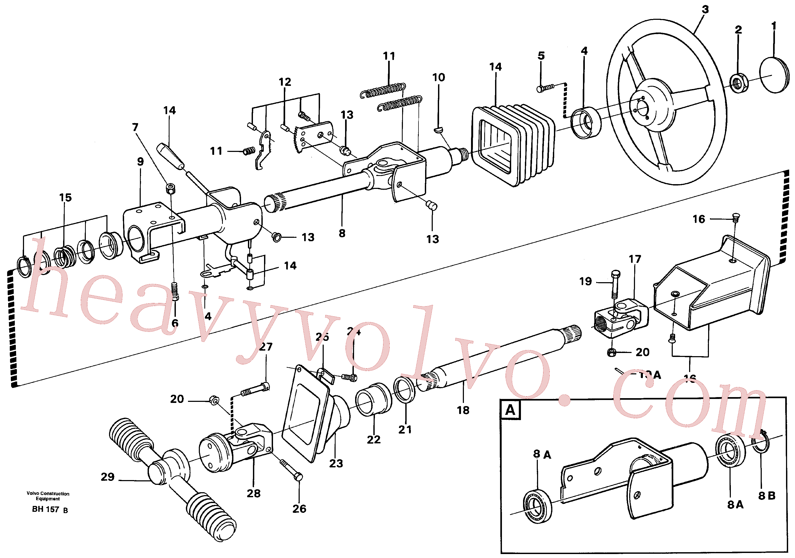 VOE907838 for Volvo Steering gear(BH157B assembly)