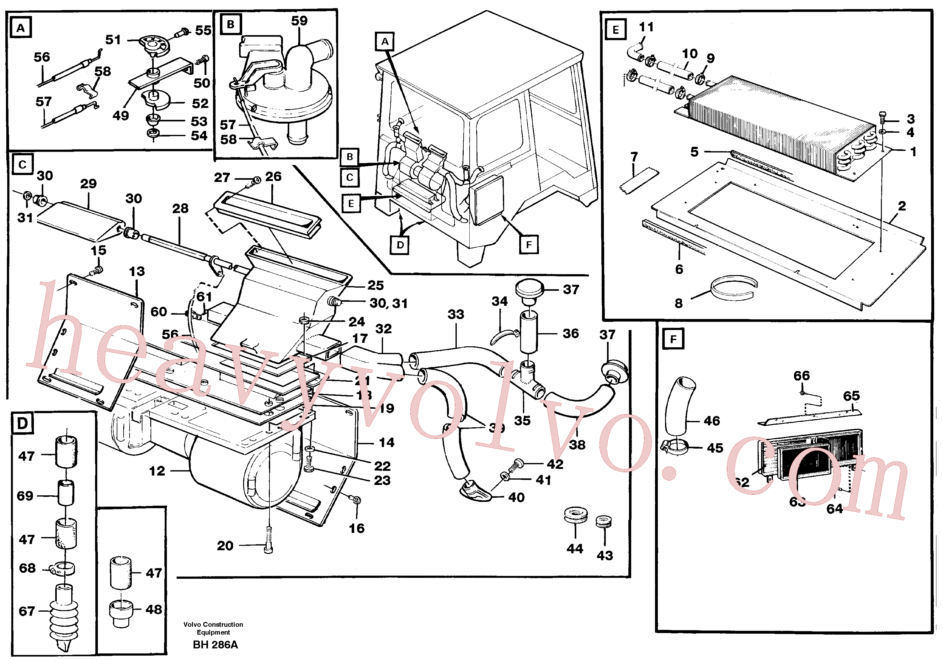 VOE940090 for Volvo Cab ventilation(BH286A assembly)