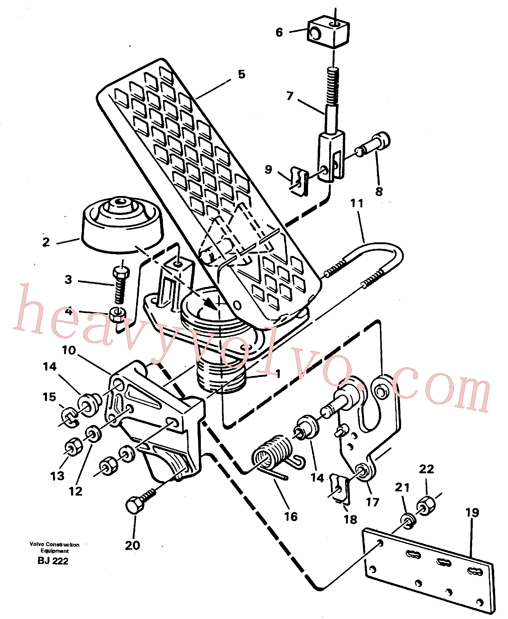 VOE949607 for Volvo Accelerator pedal(BJ222 assembly)