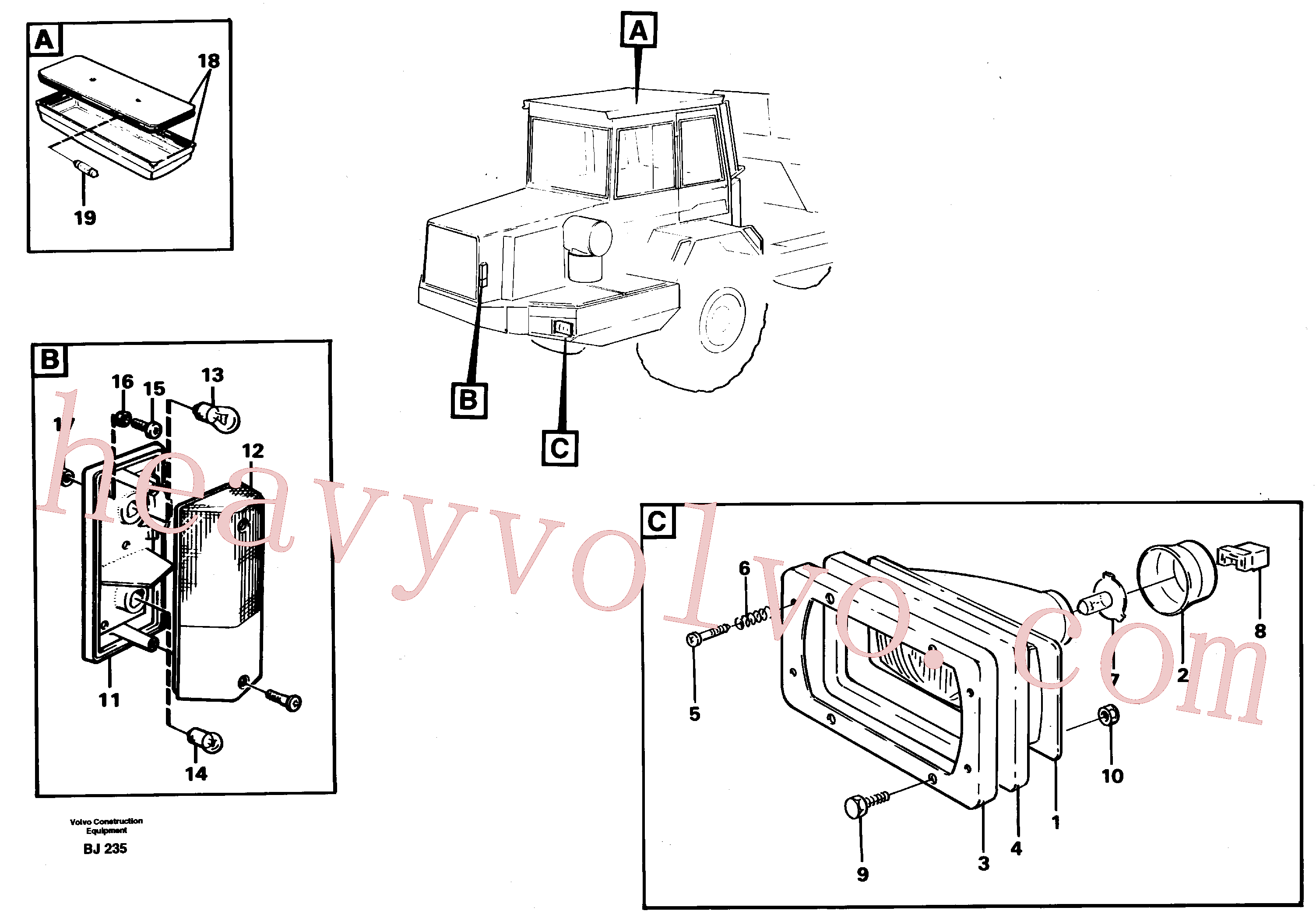 VOE13956066 for Volvo Lighting, front(BJ235 assembly)