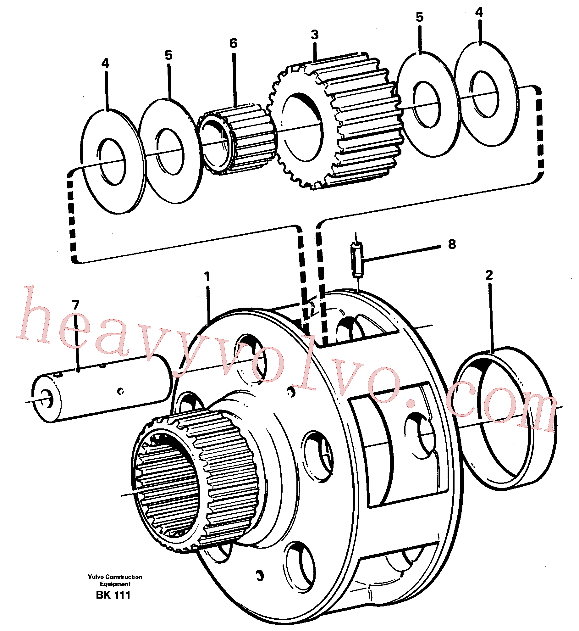 VOE1650374 for Volvo Planet kit, stage 4(BK111 assembly)