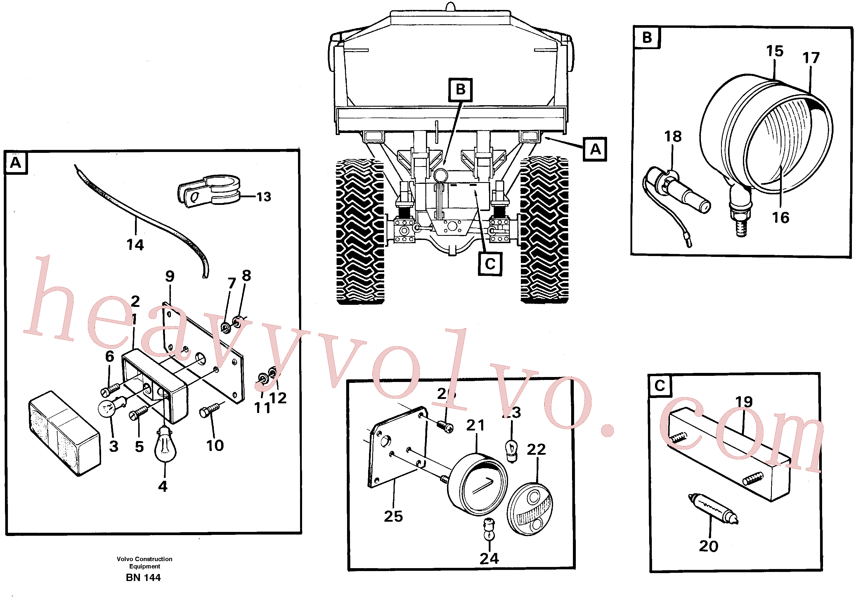 VOE14013852 for Volvo Rear lighting(BN144 assembly)