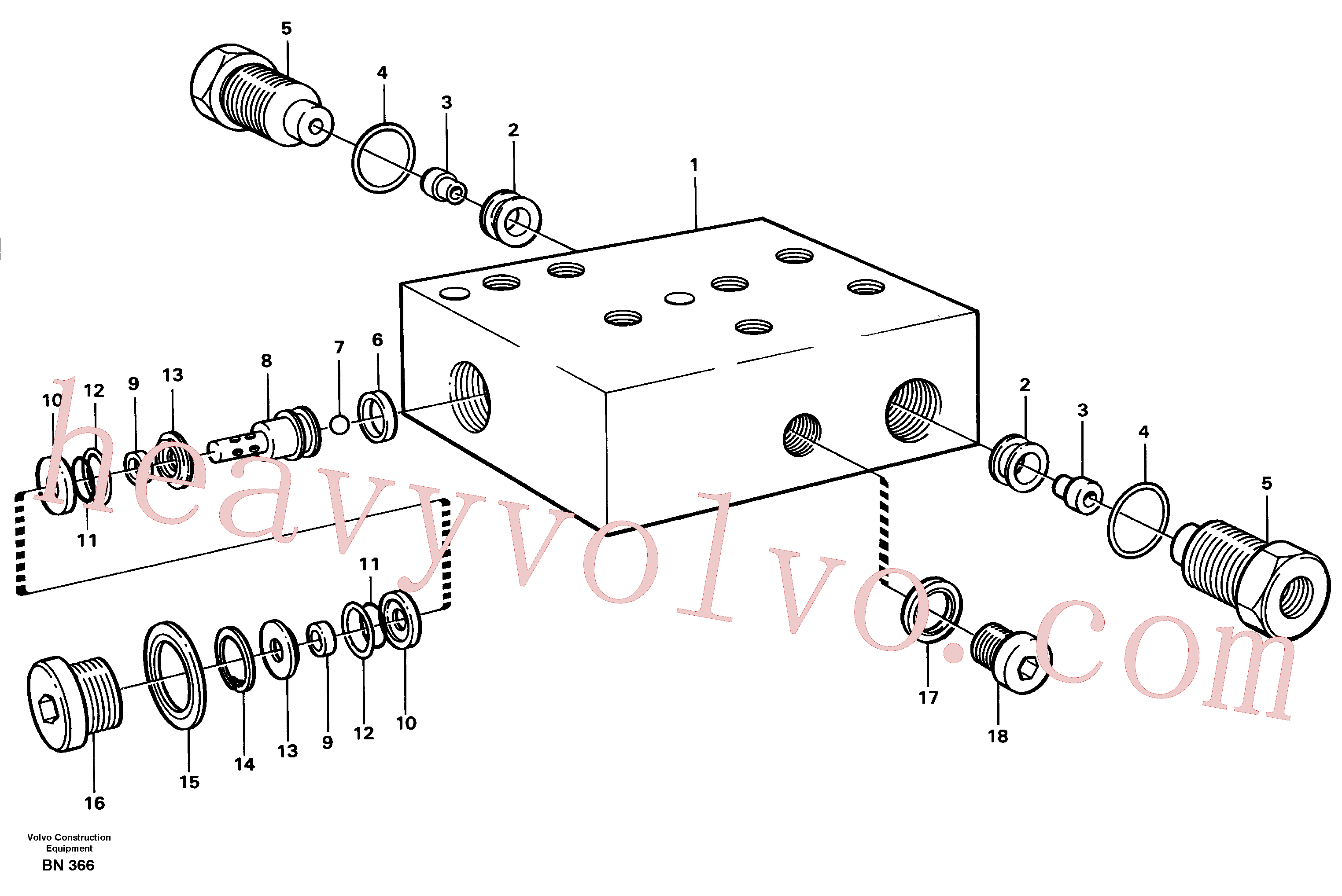 VOE11999445 for Volvo Air valve(BN366 assembly)