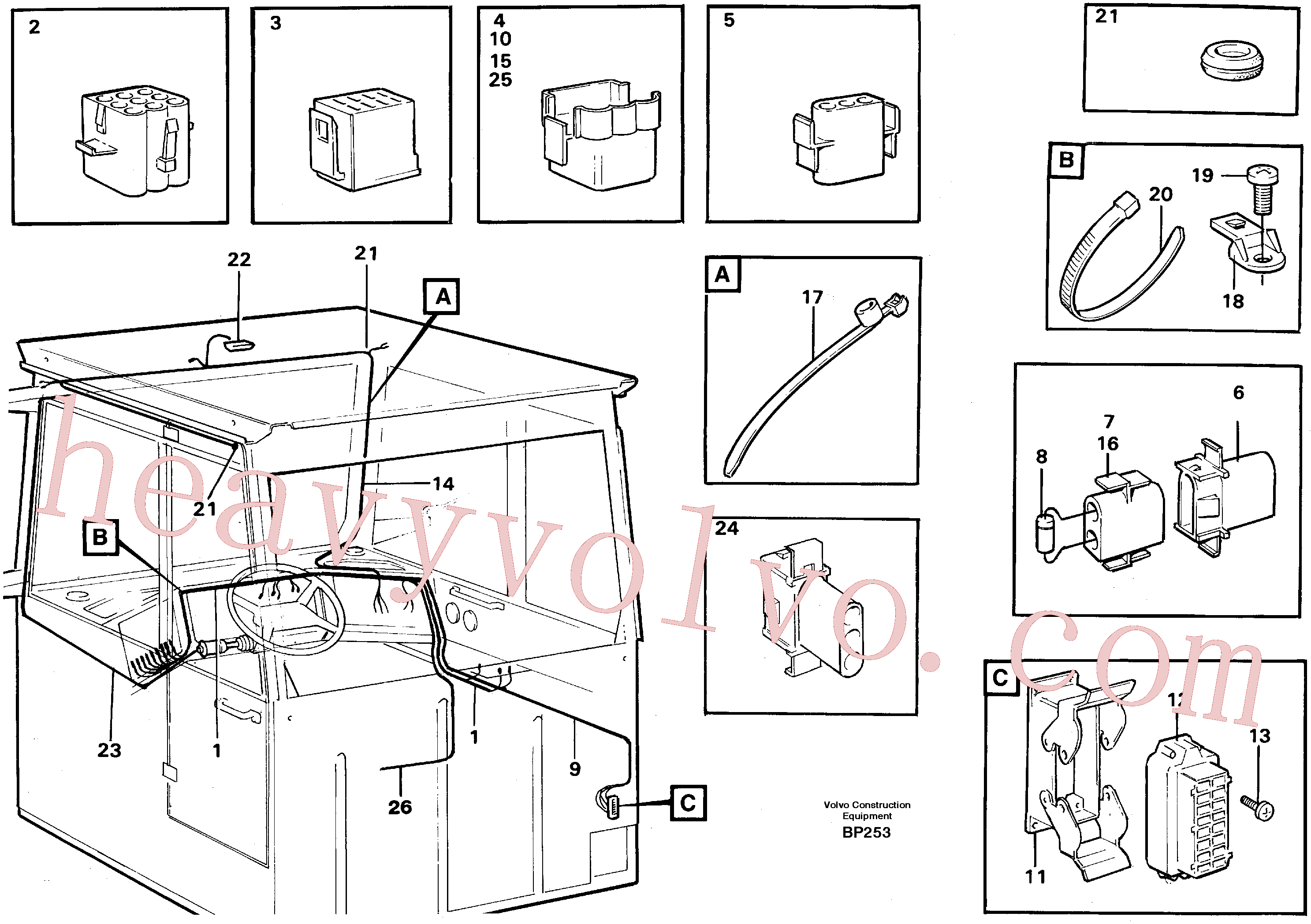 VOE4803274 for Volvo Cable harnesses, cab(BP253 assembly)