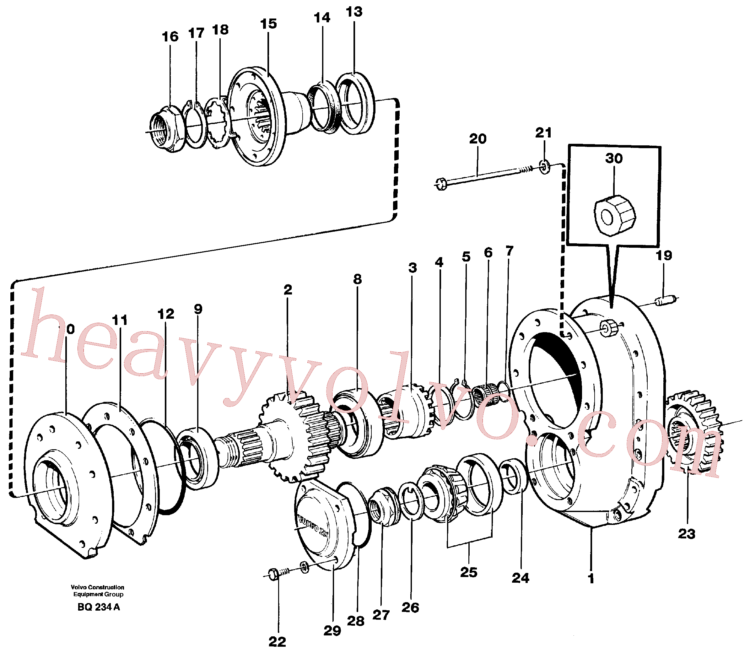 SA9016-11207 for Volvo Final drive(BQ234A assembly)