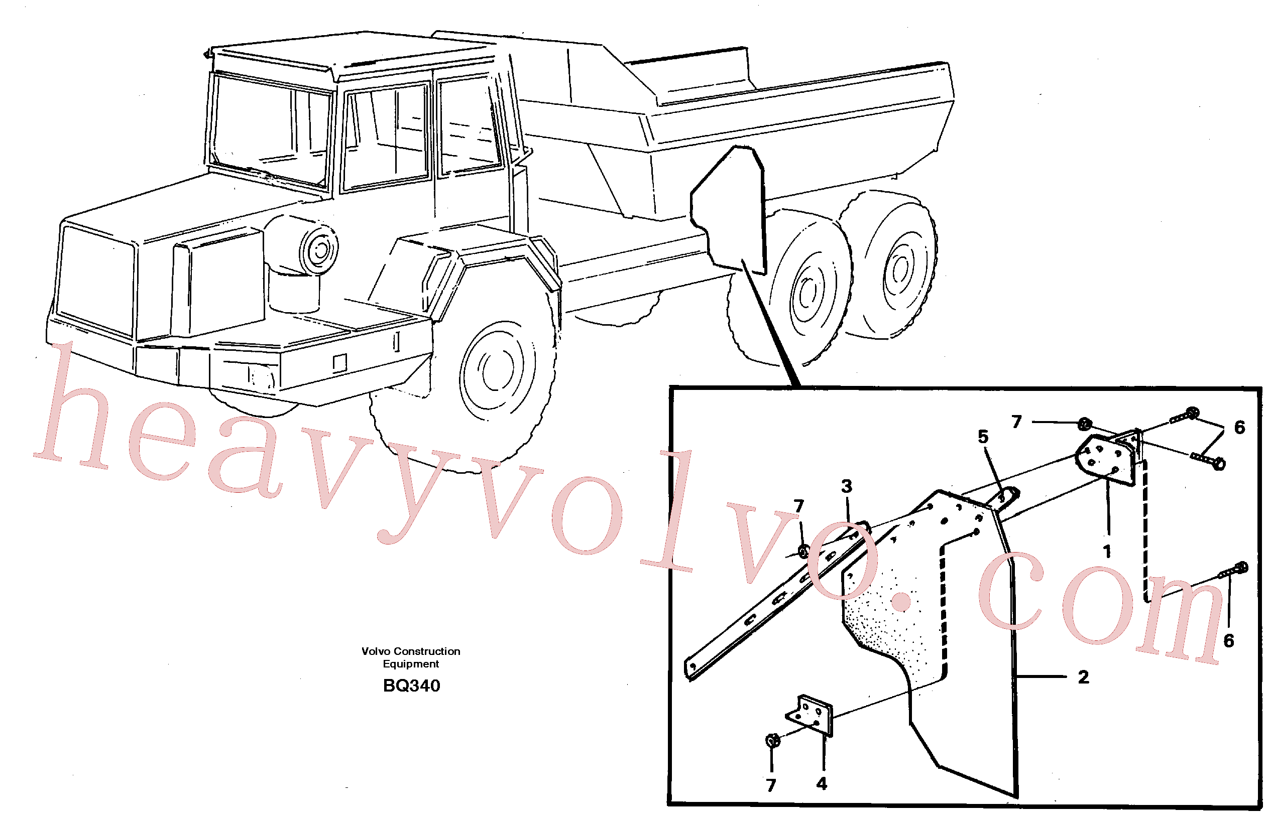 EH965185 for Volvo Mudflap, load unit(BQ340 assembly)