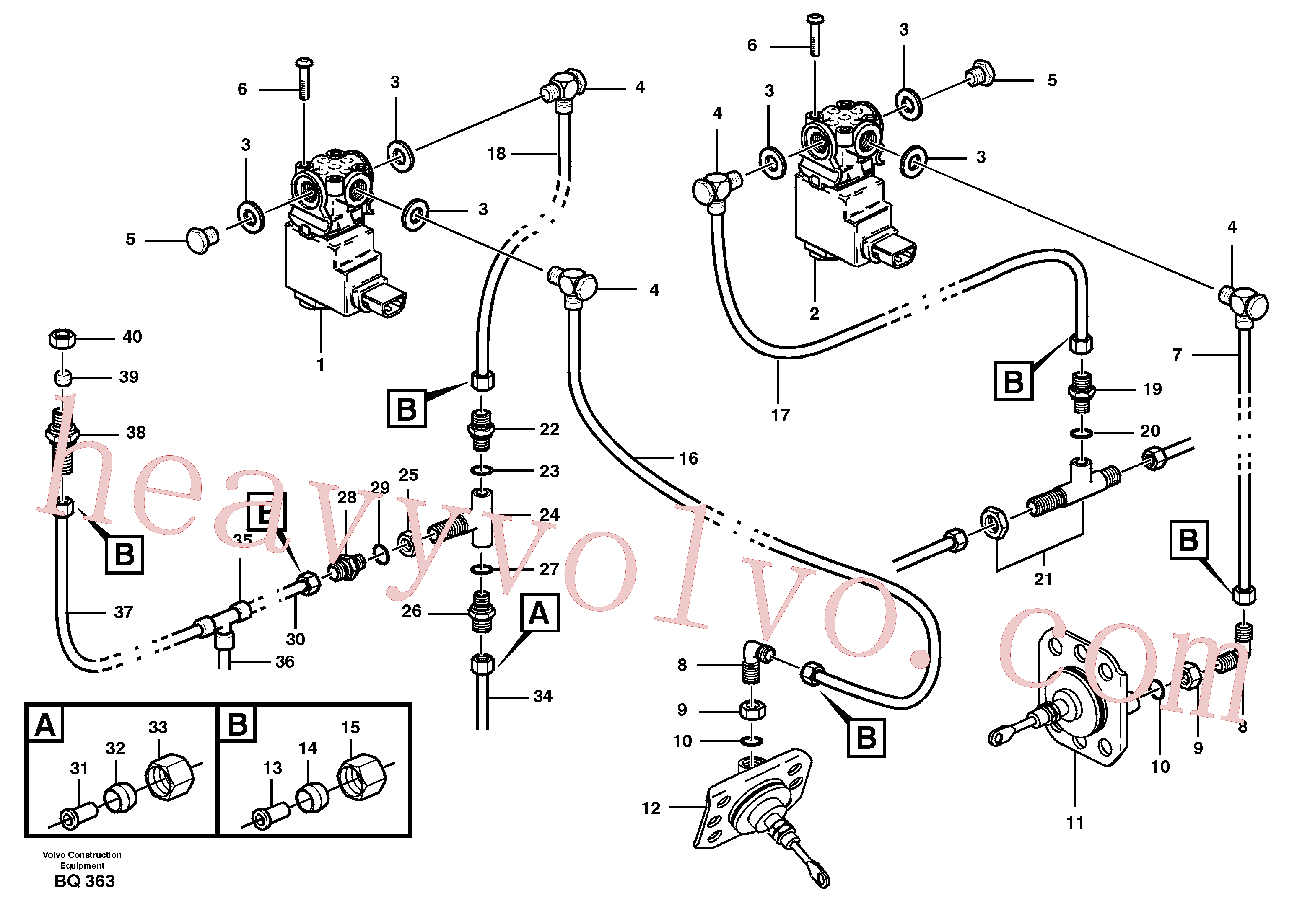 VOE955984 for Volvo Pneumatic system, diff lock, cab(BQ363 assembly)