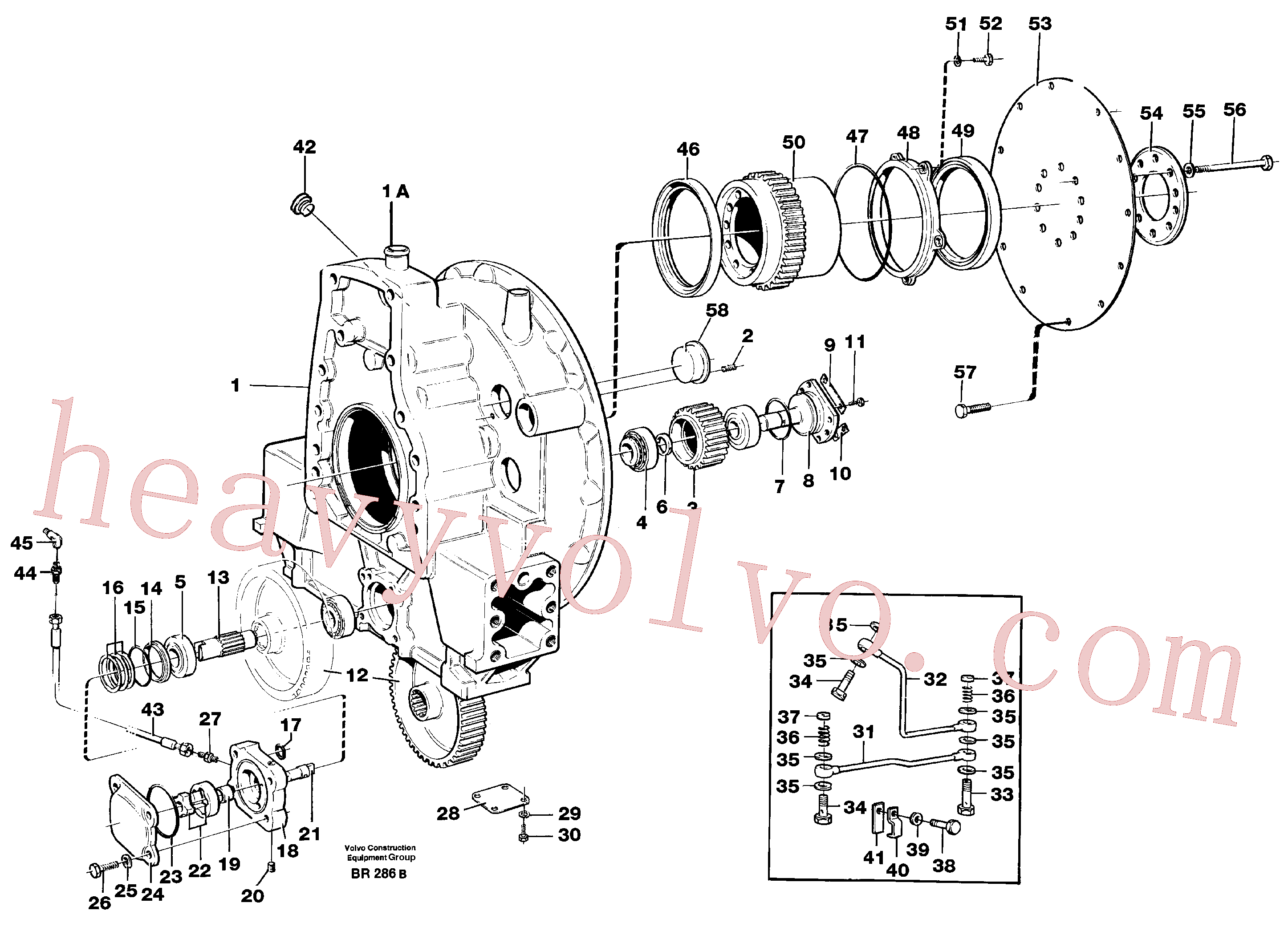 VOE180240 for Volvo Pump drive(BR286B assembly)