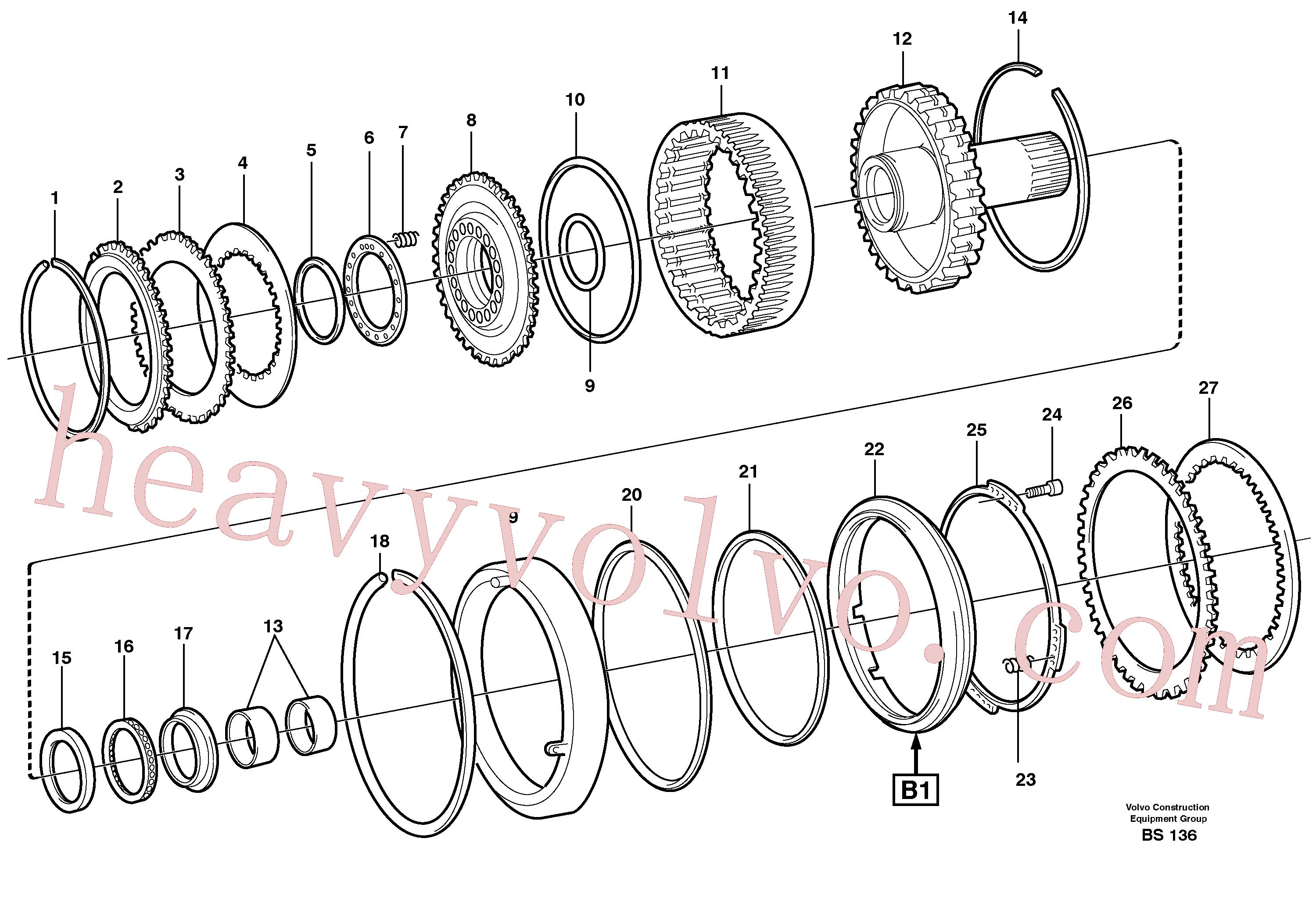 VOE17205746 for Volvo Clutch and brake(BS136 assembly)