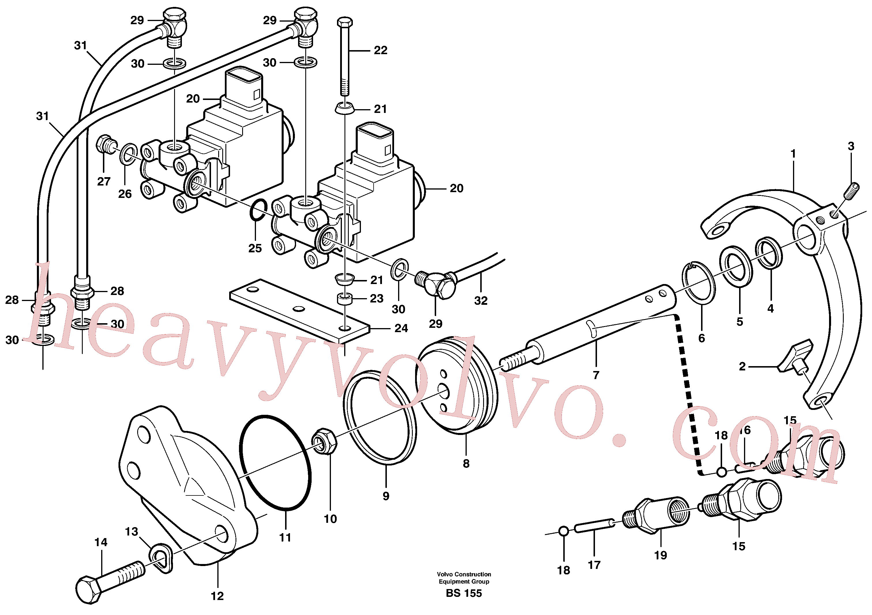 VOE13947282 for Volvo Control for high and low gear(BS155 assembly)