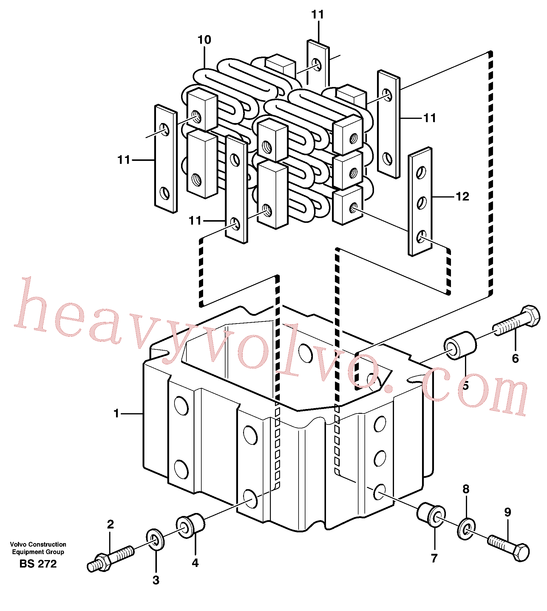 VOE192288 for Volvo Pre-heater - D9(BS272 assembly)