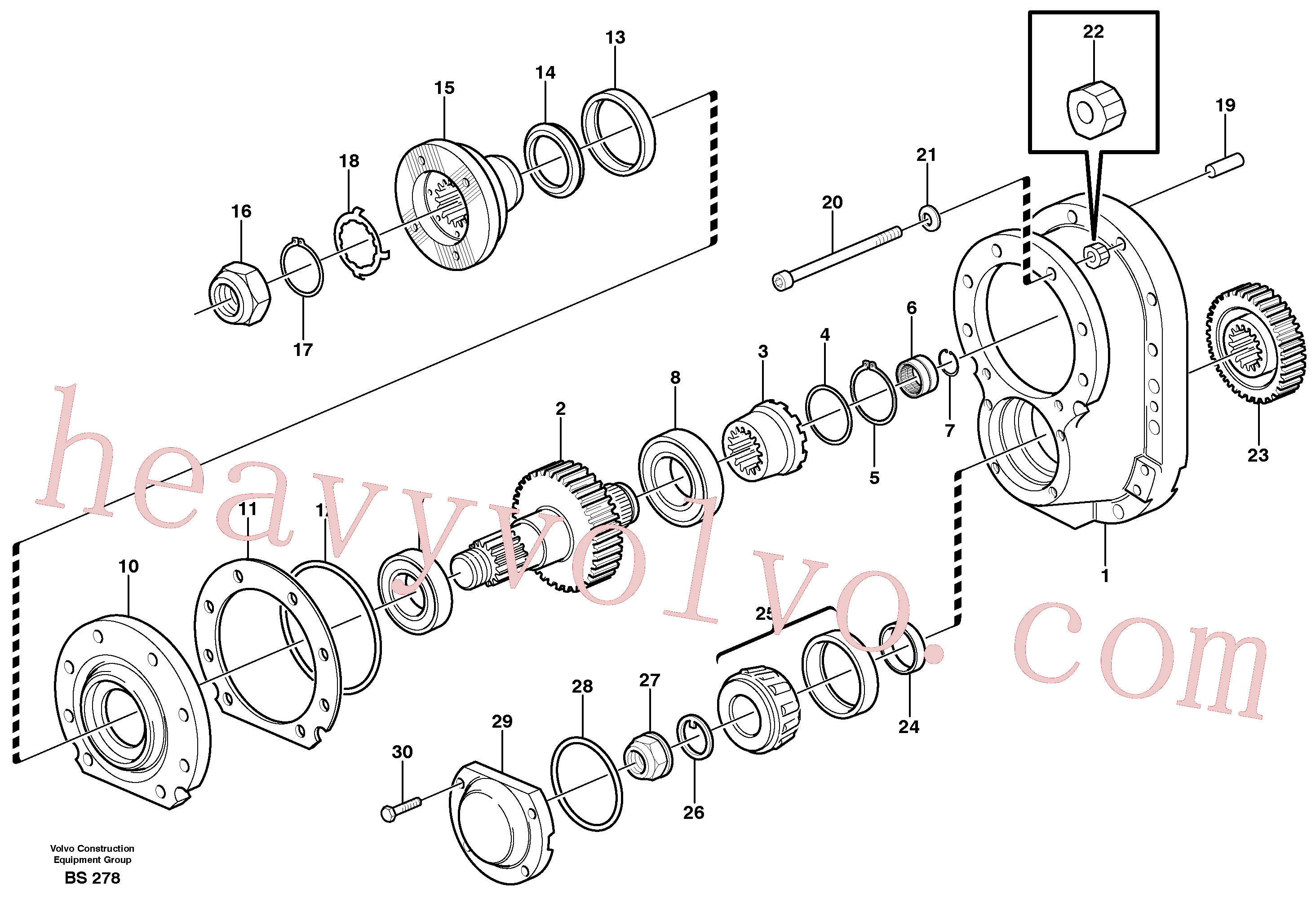 SA9016-11207 for Volvo Final drive(BS278 assembly)