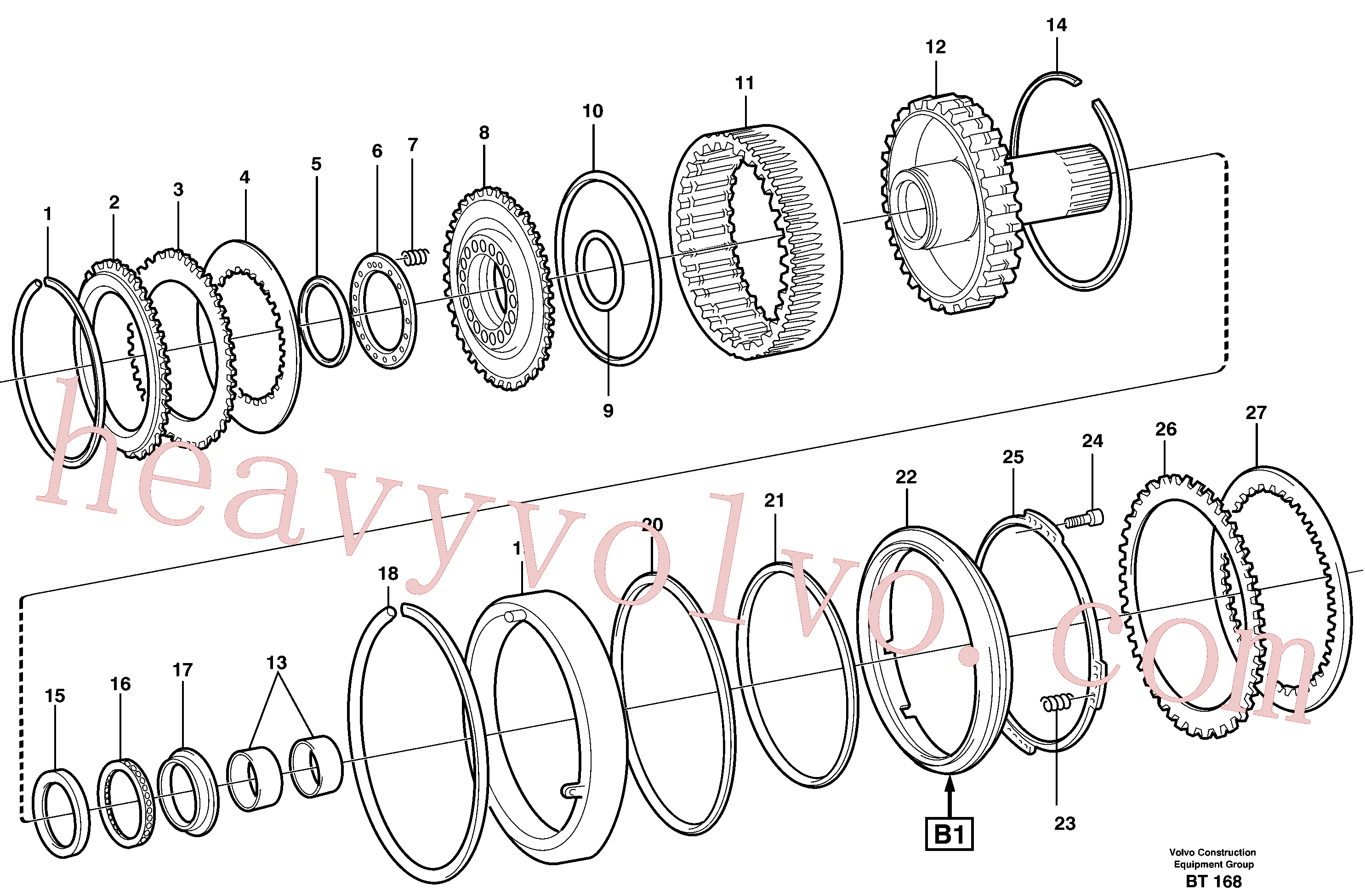 VOE11038246 for Volvo Clutch and brake(BT168 assembly)