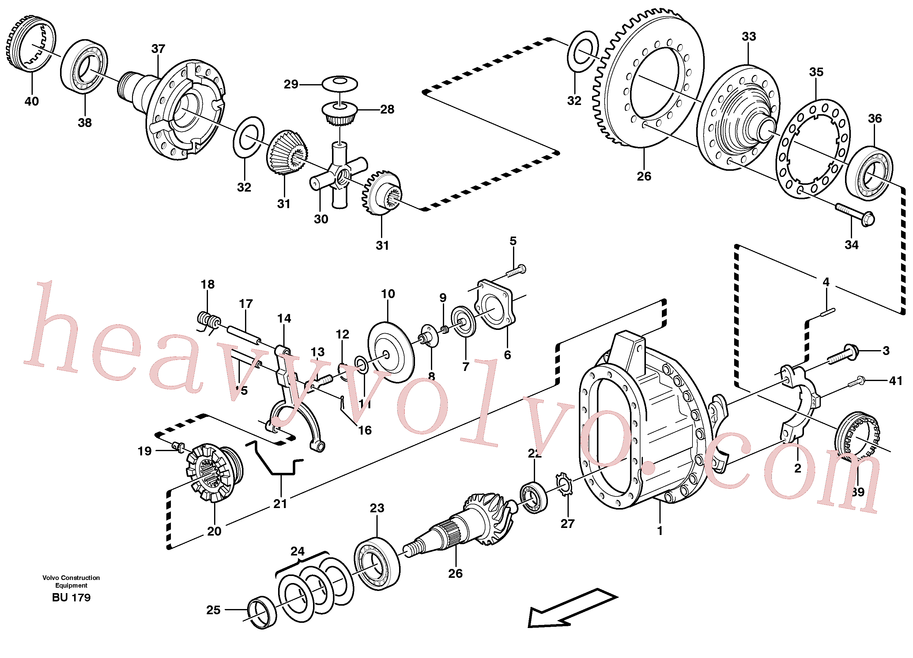 VOE11102555 for Volvo Final drive(BU179 assembly)