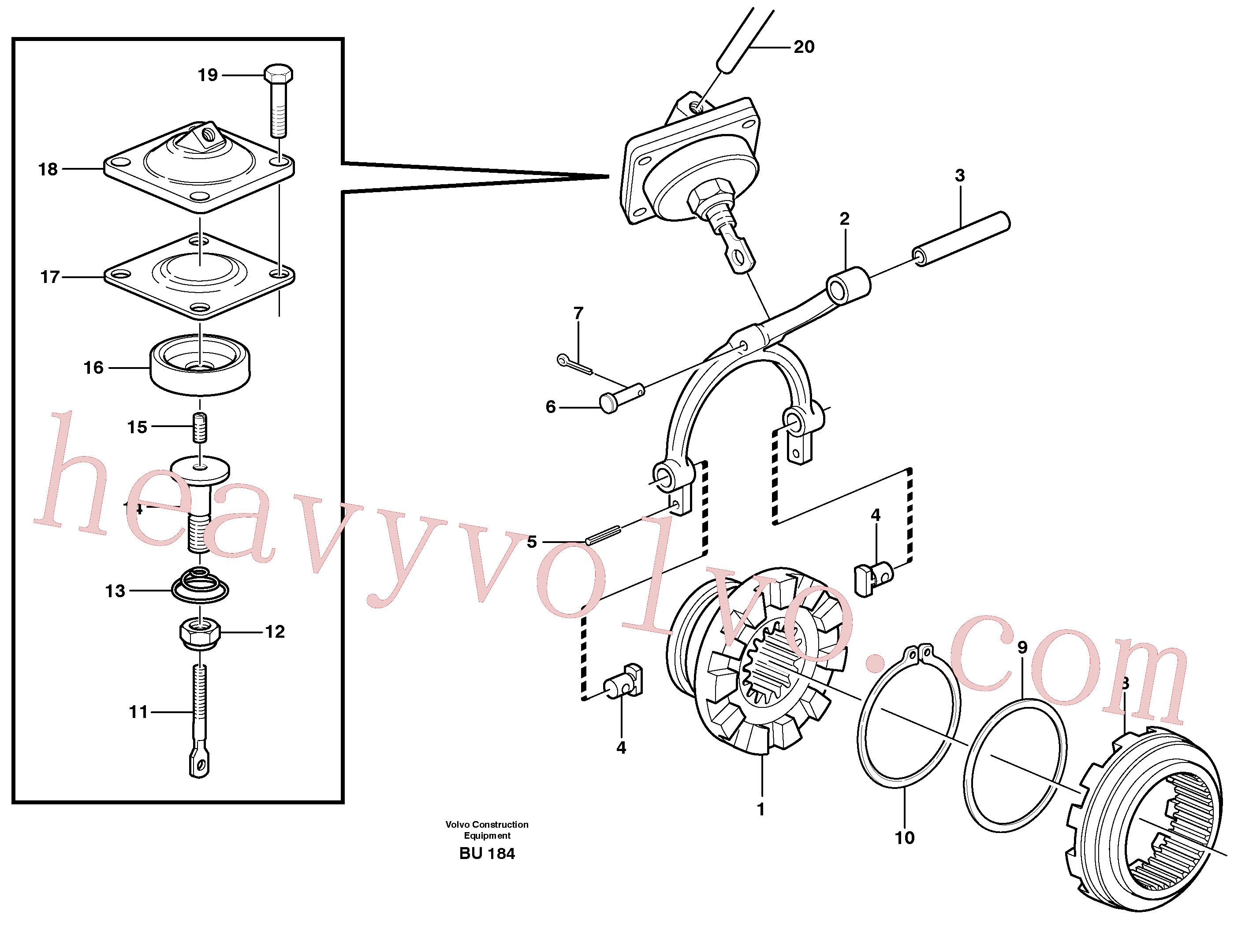 VOE914486 for Volvo Differential lock(BU184 assembly)