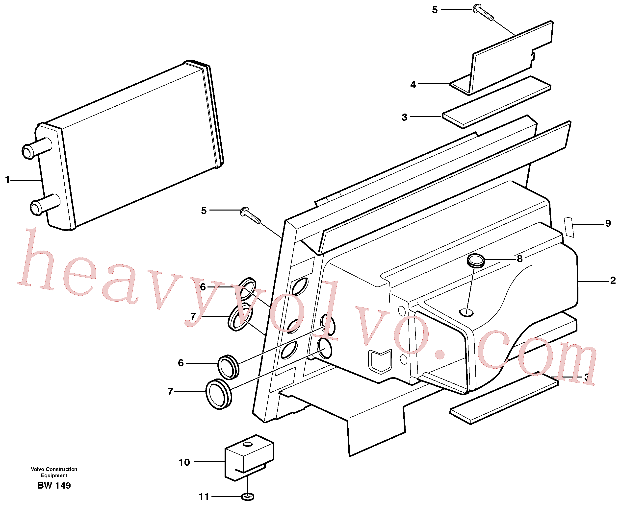 VOE14213545 for Volvo Heating unit(BW149 assembly)