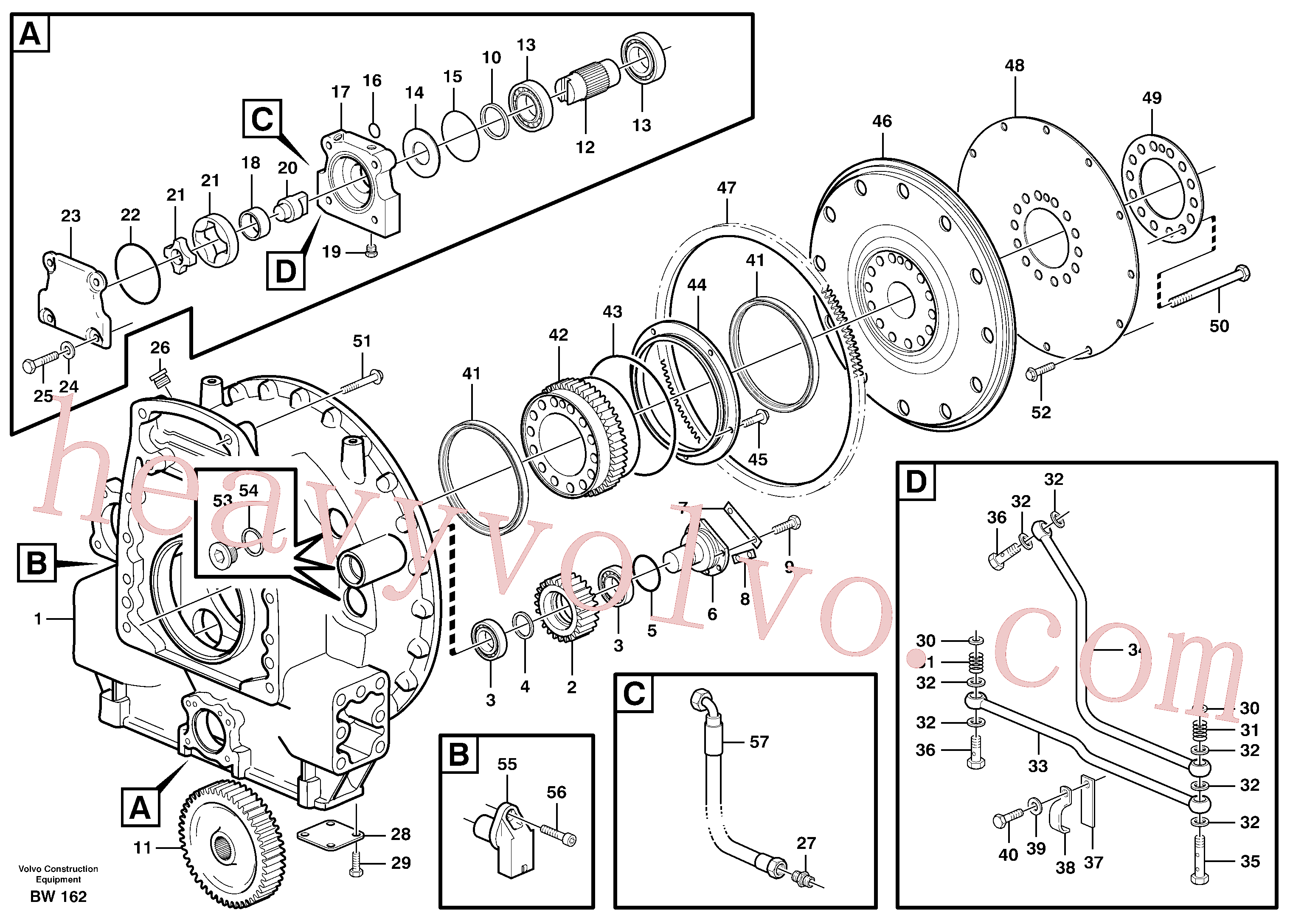 VOE955580 for Volvo Pump drive(BW162 assembly)