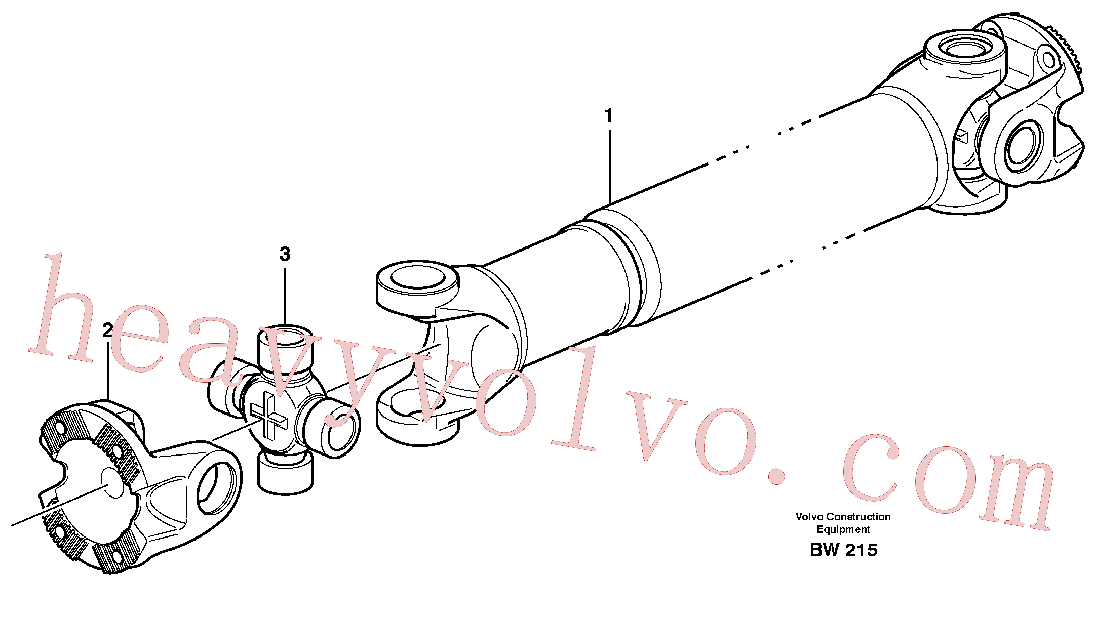 VOE1068250 for Volvo Propeller shaft(BW215 assembly)