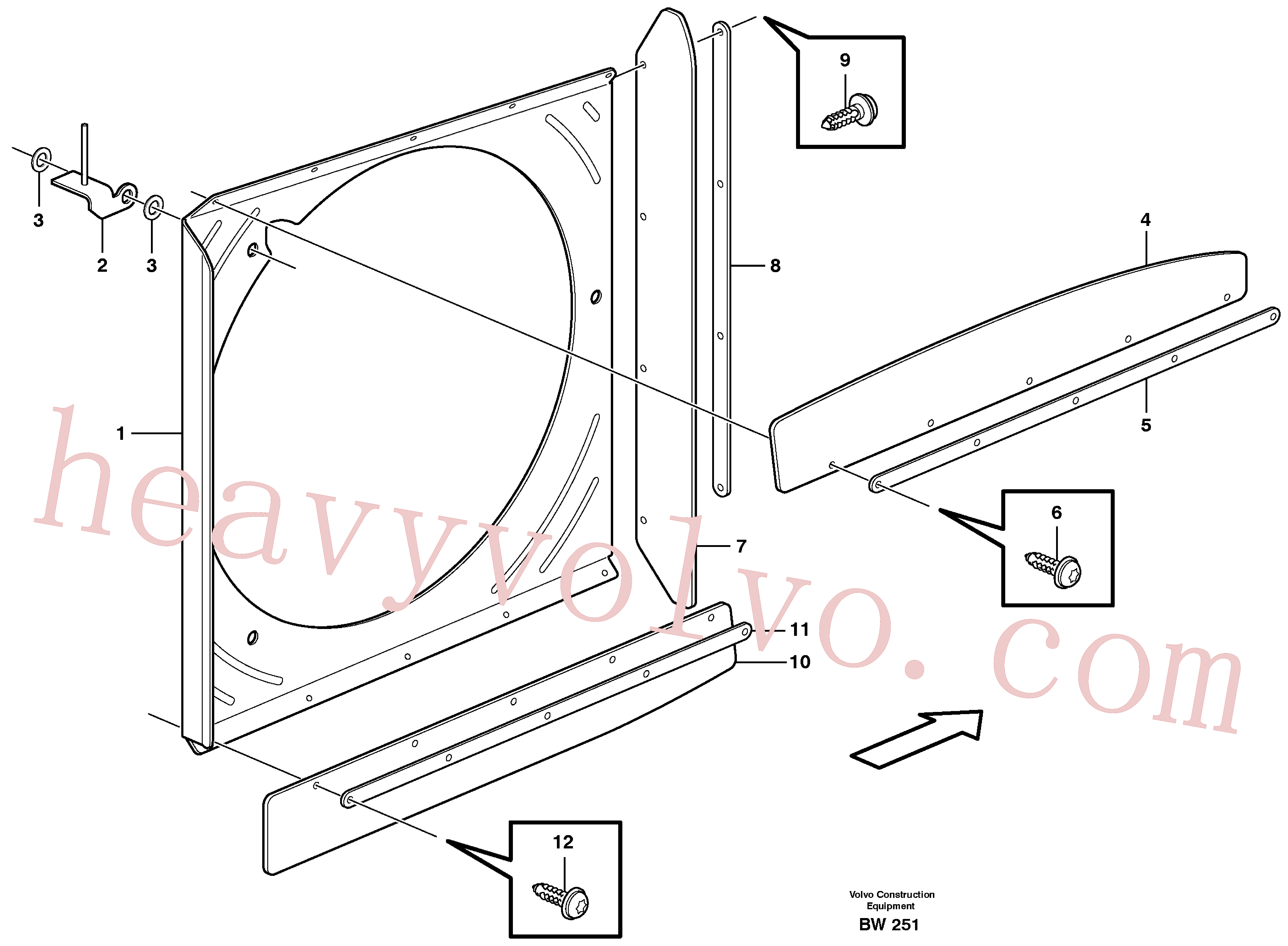 VOE13976629 for Volvo Fan shroud, Intercooler(BW251 assembly)