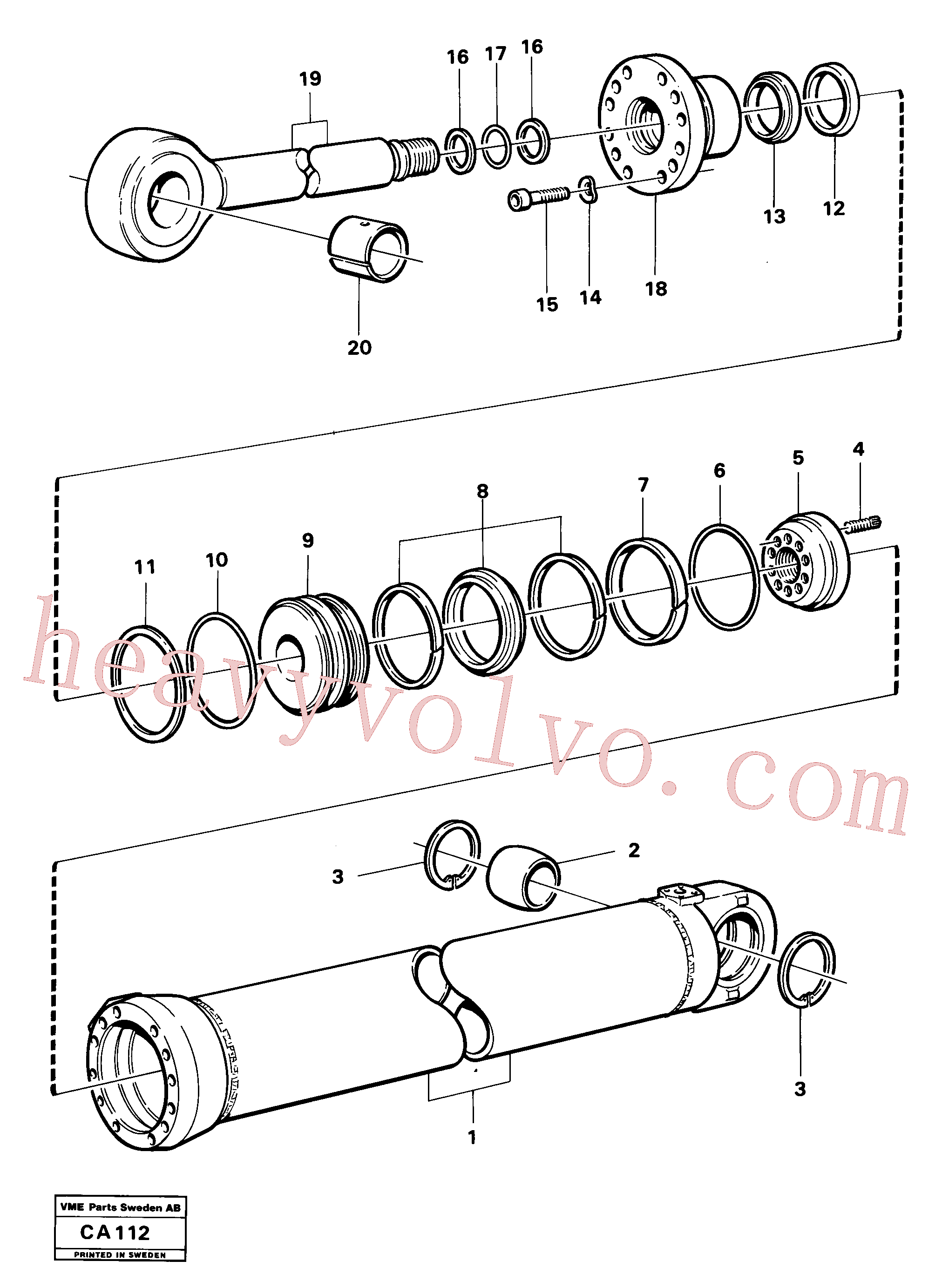 VOE4833161 for Volvo Hydraulic cylinder jib cylinder(CA112 assembly)