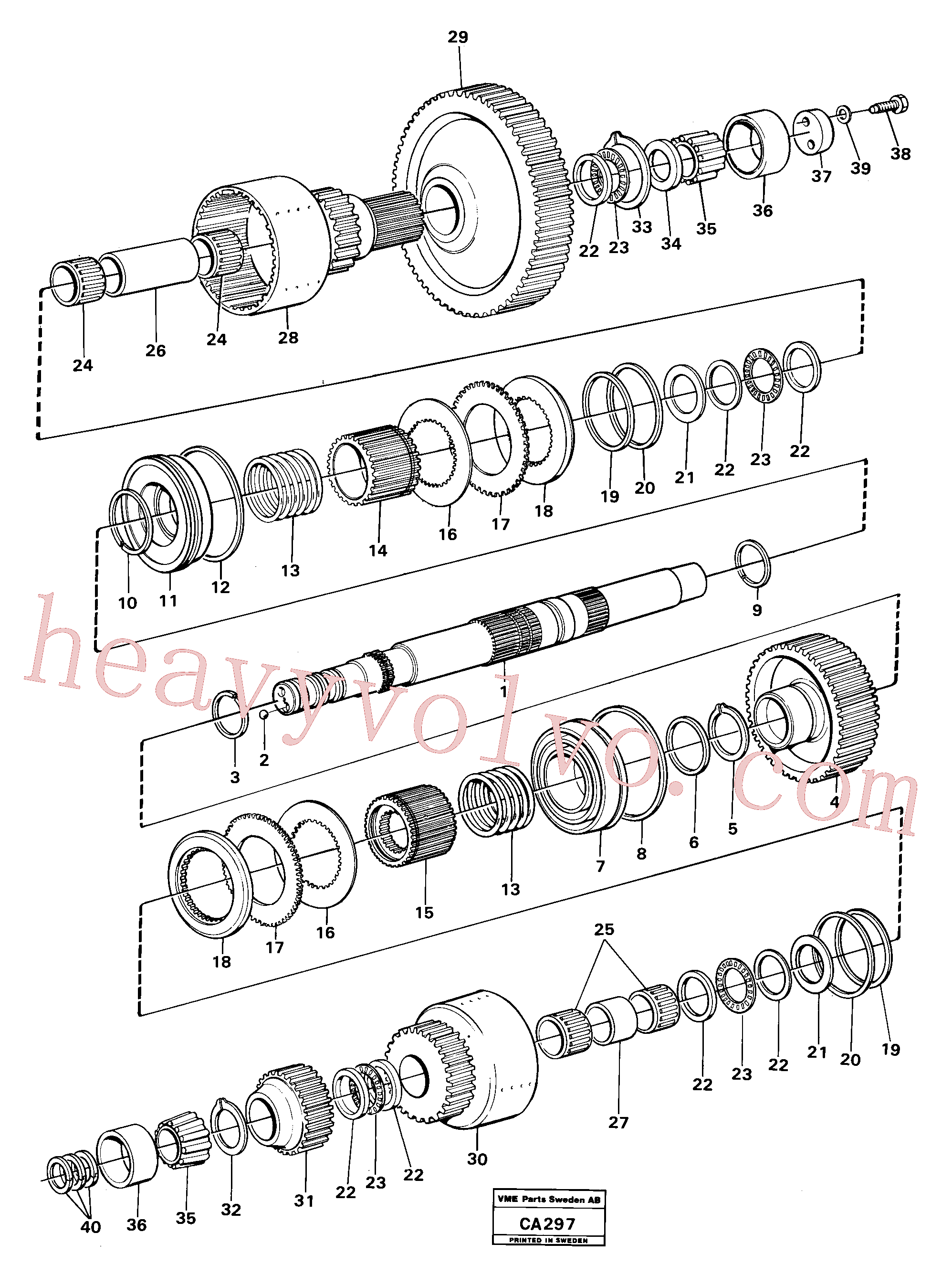 VOE11037109 for Volvo Hydraulic clutch forward/3:rd speeds(CA297 assembly)