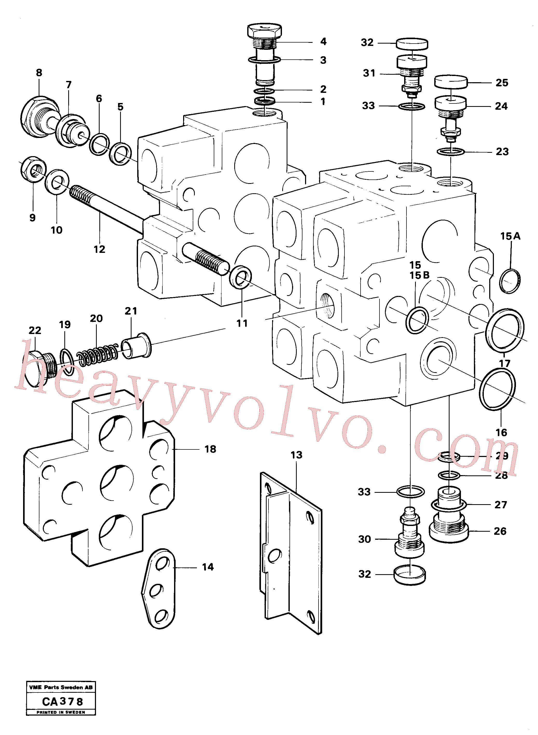 VOE6213009 for Volvo Loader unit valve(CA378 assembly)