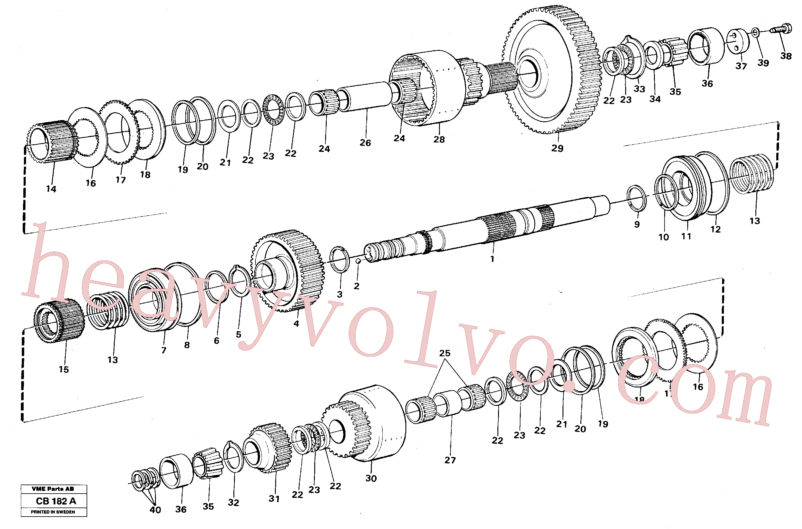 VOE11037109 for Volvo Hydraulic clutch forward/3:rd speeds(CB182A assembly)