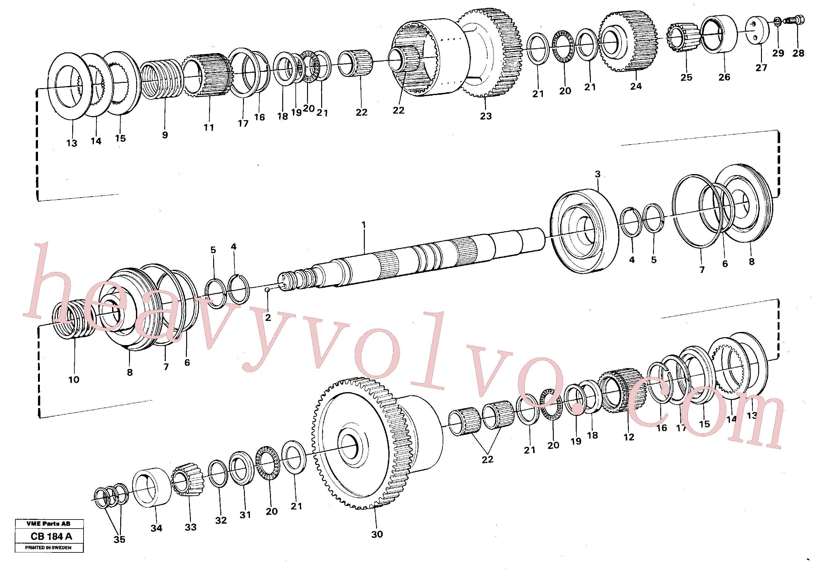 VOE11037153 for Volvo Hydraulic clutch 1:st and 2:nd speeds(CB184A assembly)