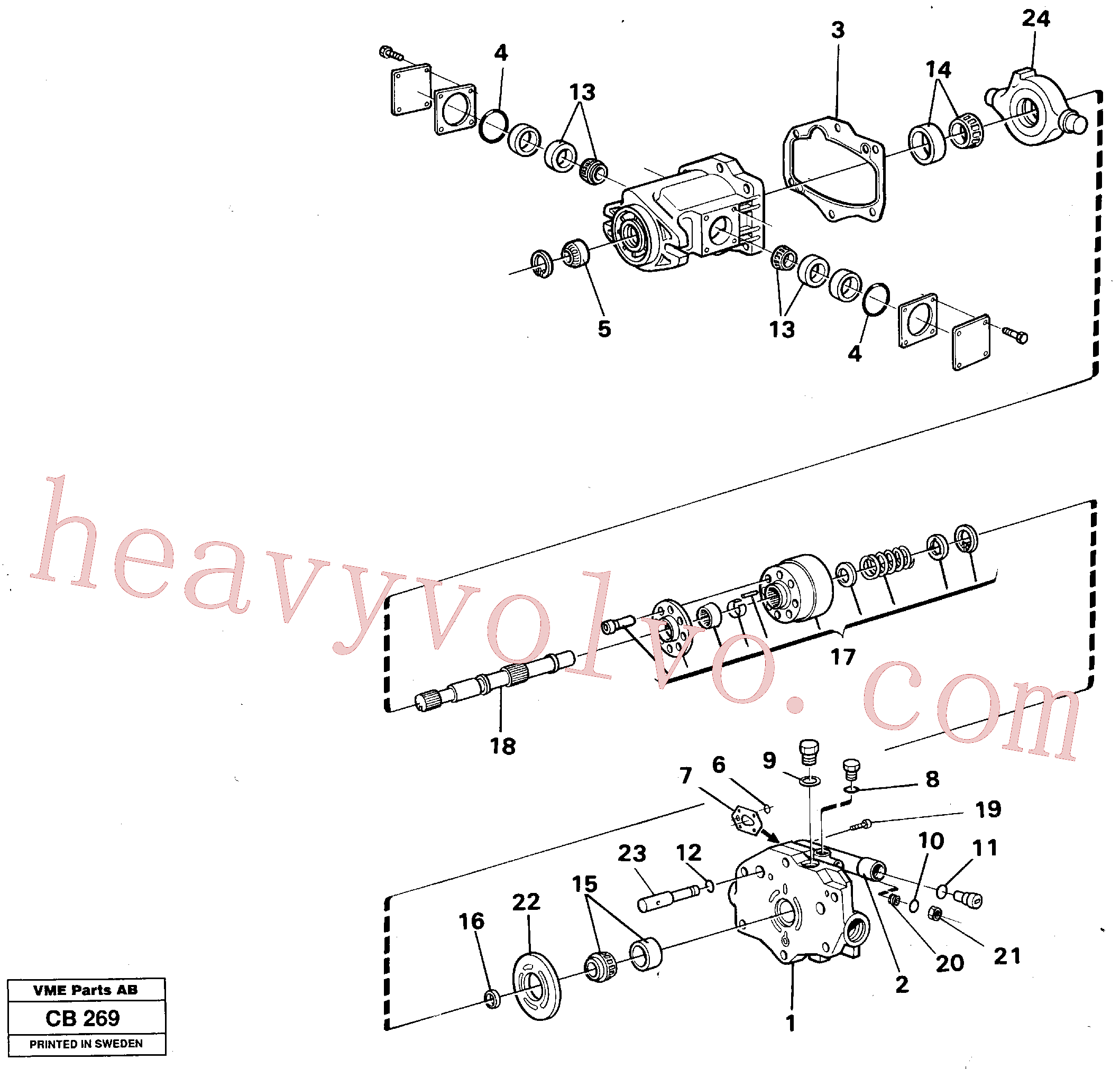 VOE6211663 for Volvo Hydraulic pump(CB269 assembly)