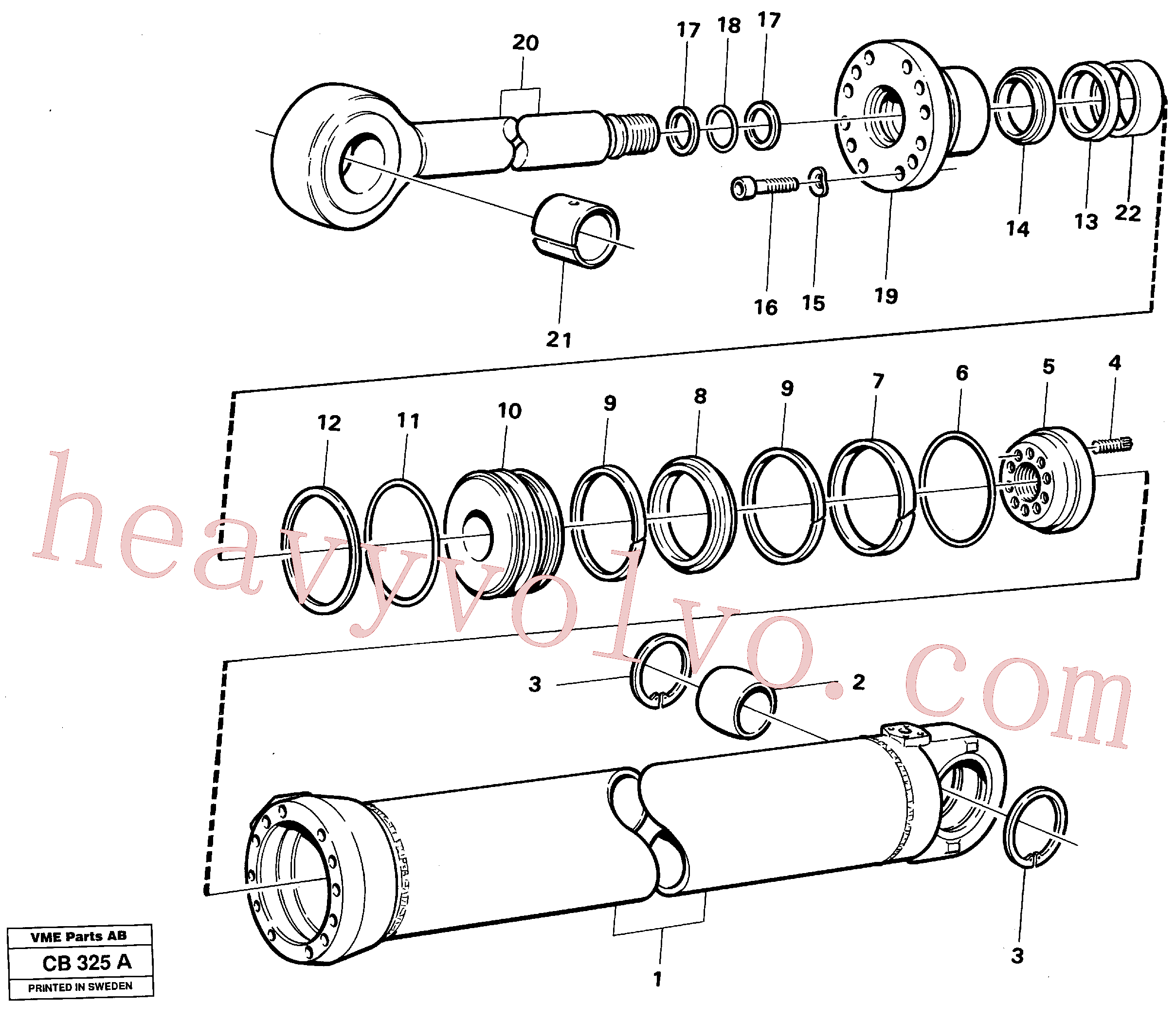 VOE4934413 for Volvo Dipperstick cylinder(CB325A assembly)