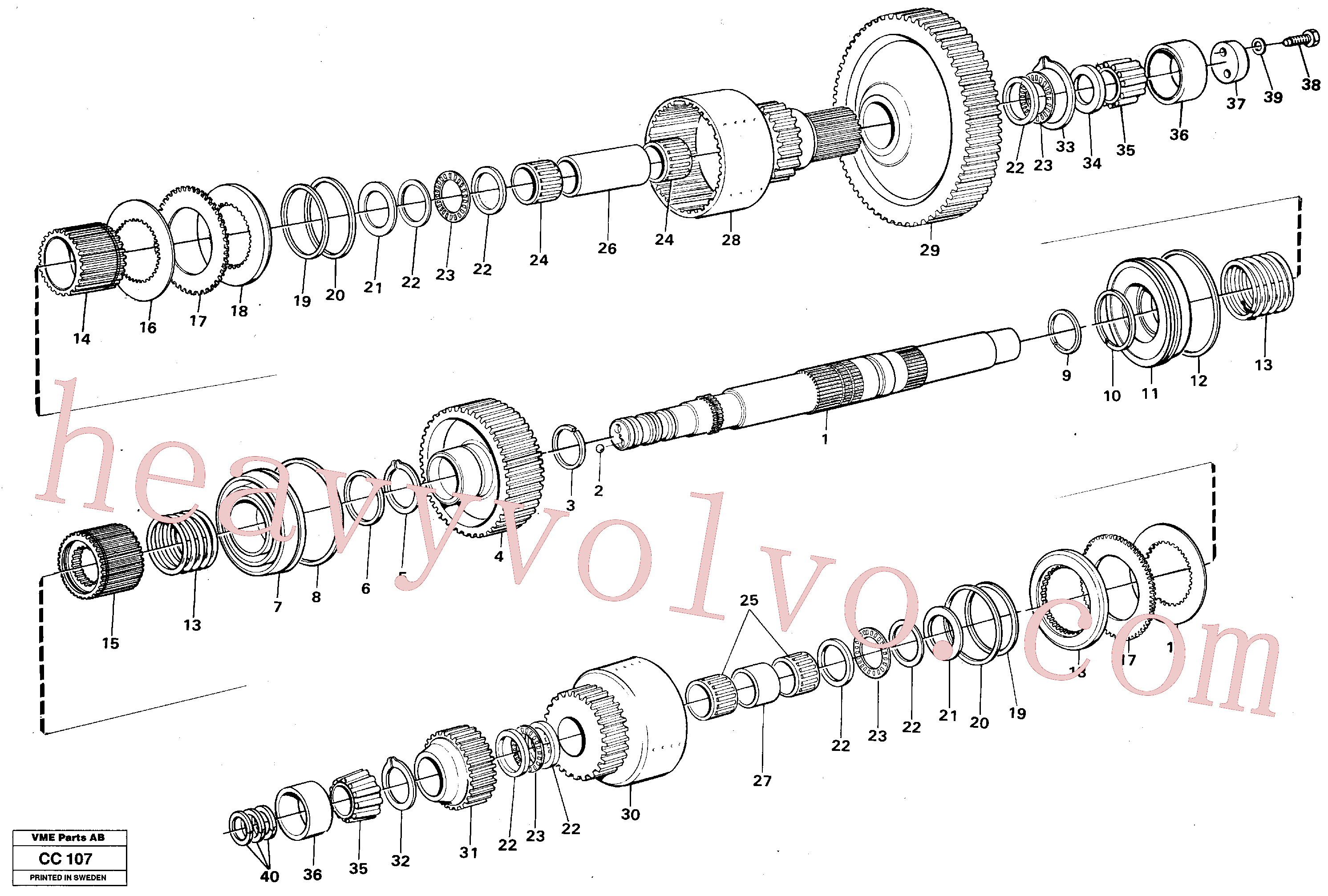 VOE11037109 for Volvo Hydraulic clutch forward/3:rd speeds(CC107 assembly)