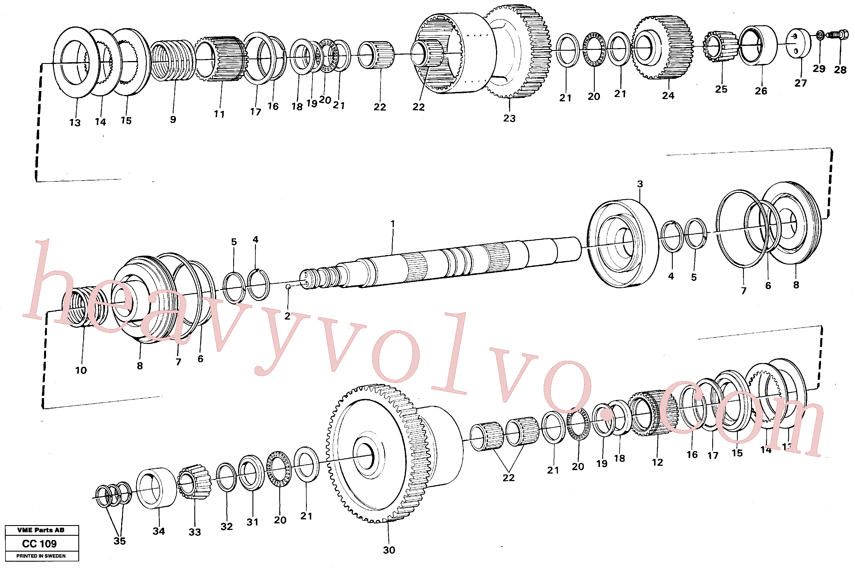 VOE11037153 for Volvo Hydraulic clutch 1:st and 2:nd speeds(CC109 assembly)