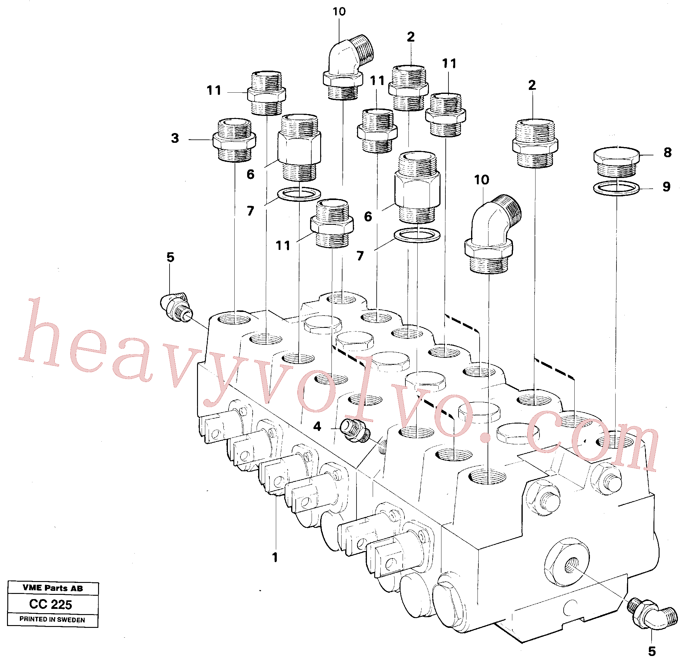 VOE944498 for Volvo Hydraulic valve excavator unit(CC225 assembly)