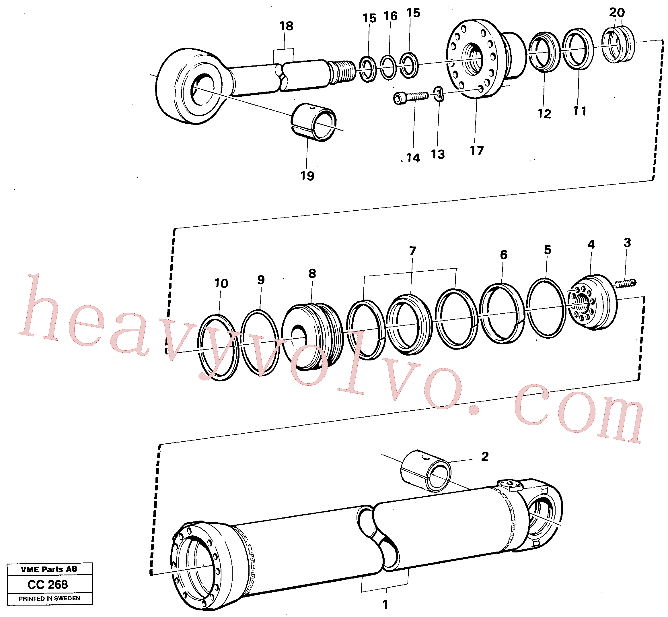 VOE4833161 for Volvo Boom cylinder(CC268 assembly)