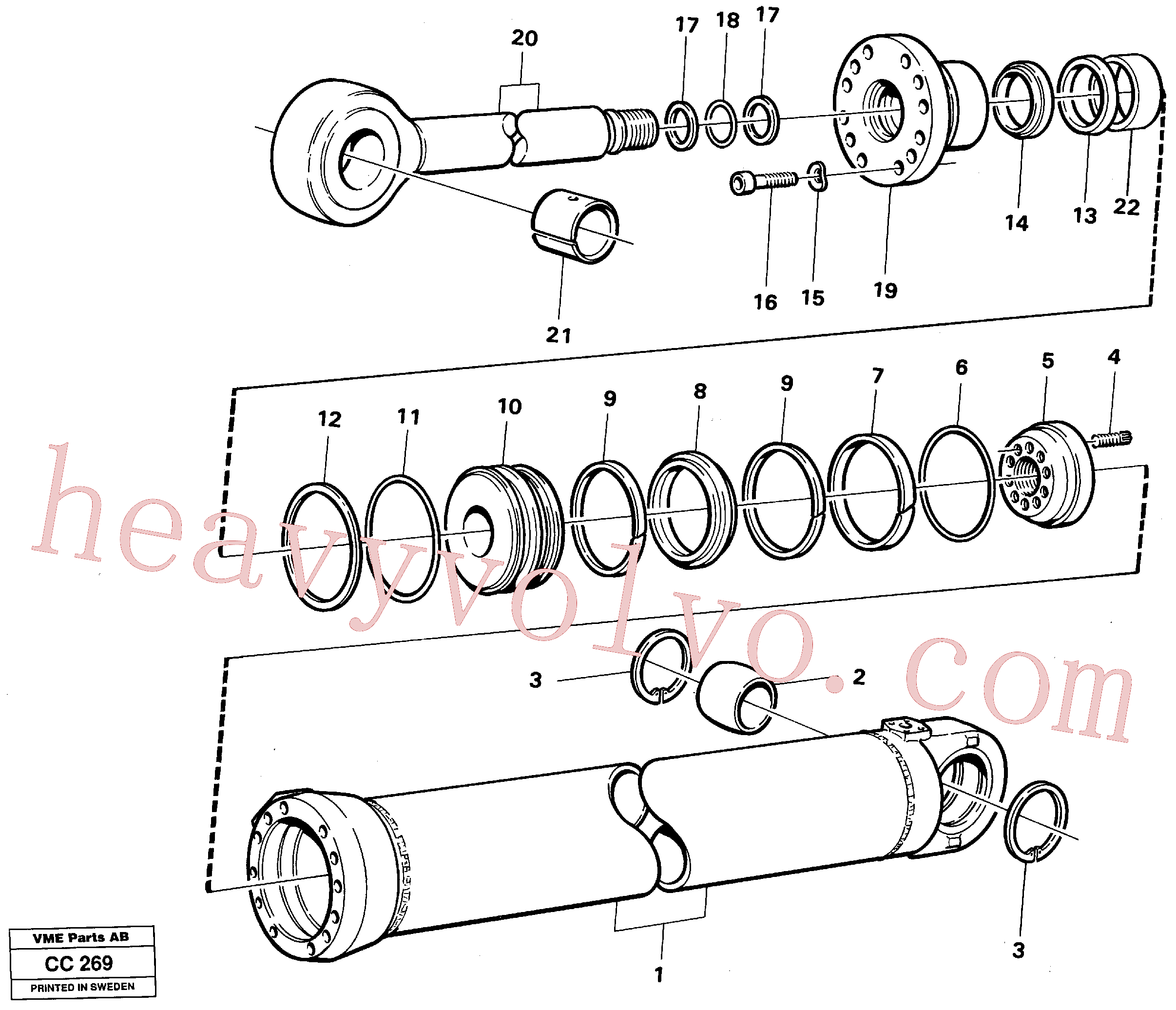 VOE4934413 for Volvo Dipperstick cylinder(CC269 assembly)