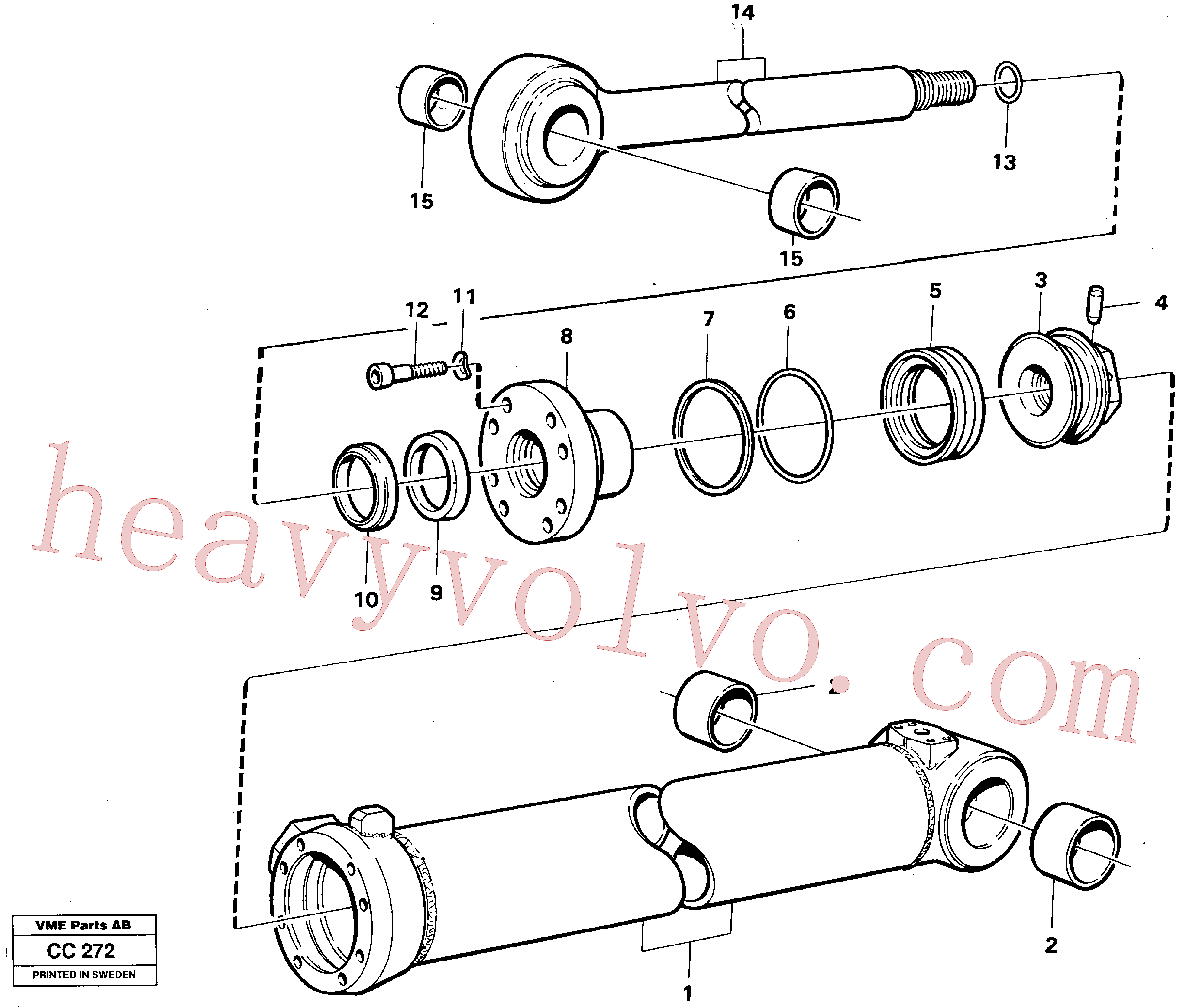 VOE4782406 for Volvo Extendable dipper cylinder(CC272 assembly)