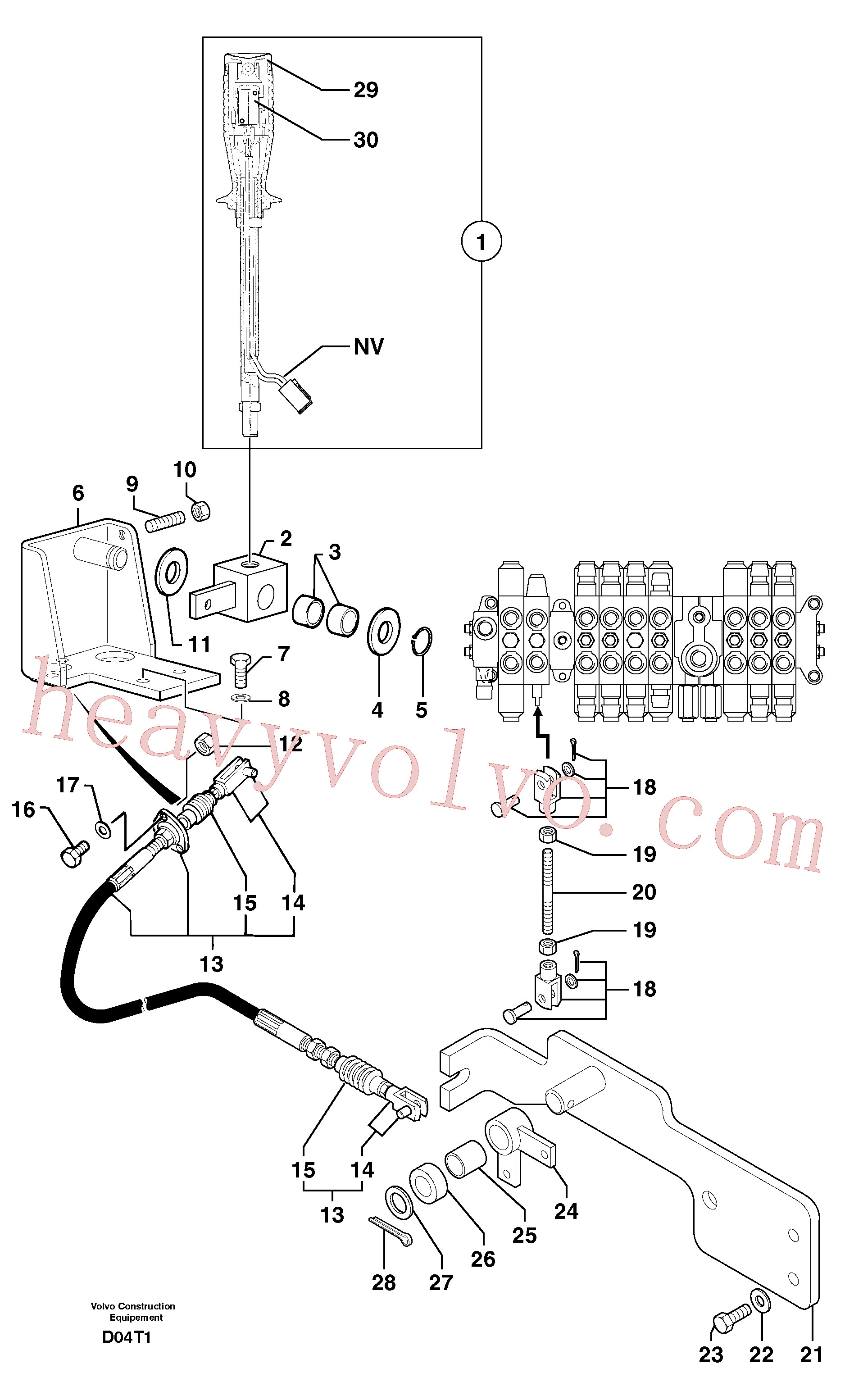 PJ4630022 for Volvo Control lever : stabiliser(D04T1 assembly)