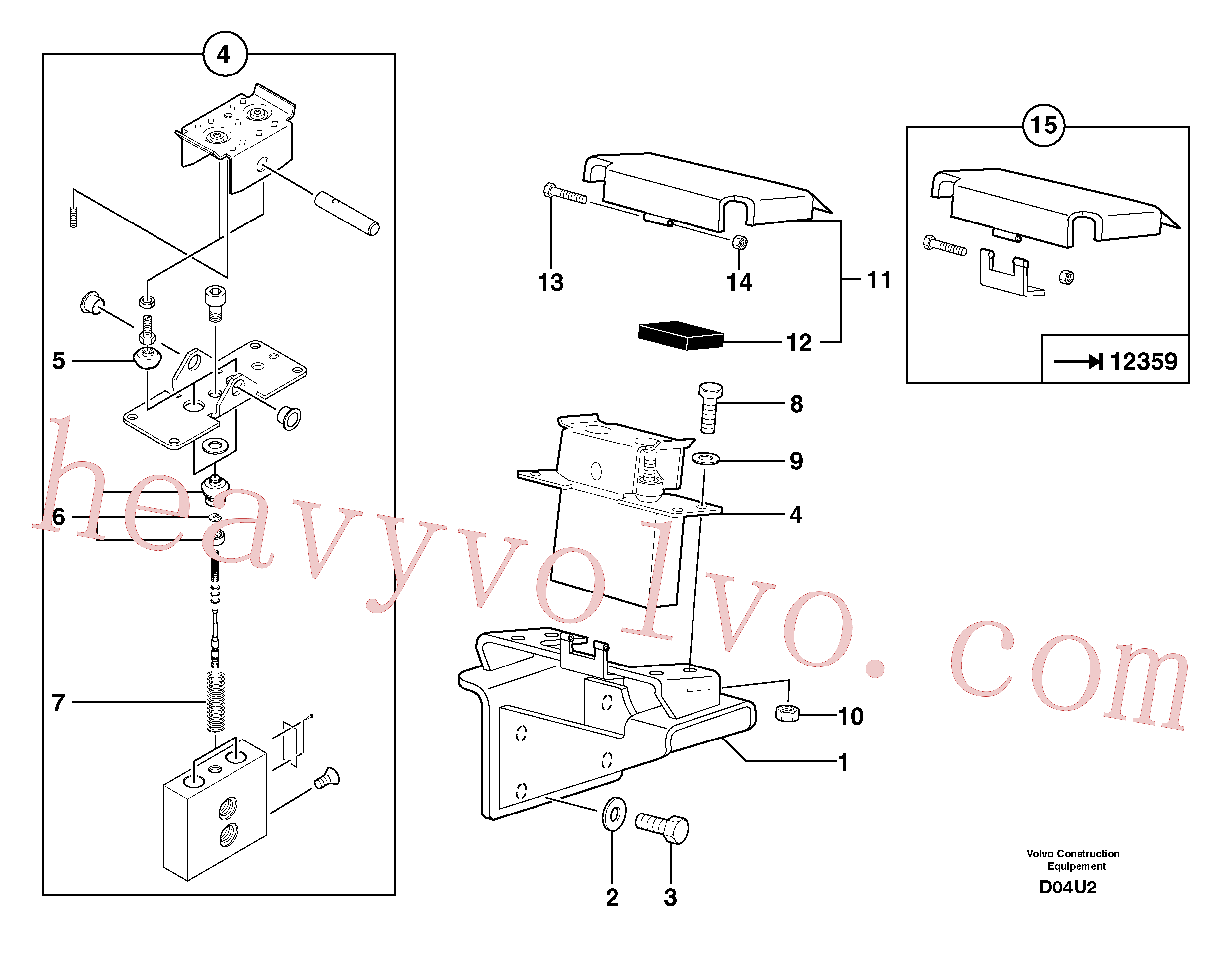 PJ7418238 for Volvo Control pedal : articulated boom(D04U2 assembly)