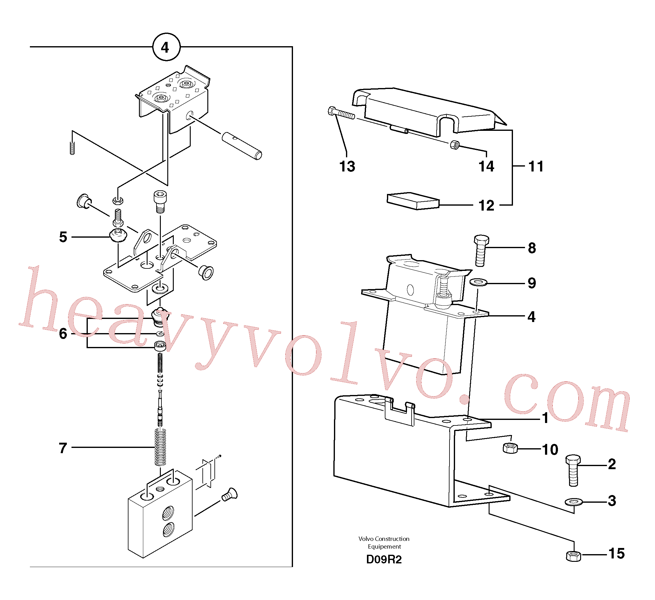 PJ7418238 for Volvo Control pedal : articulated boom(D09R2 assembly)