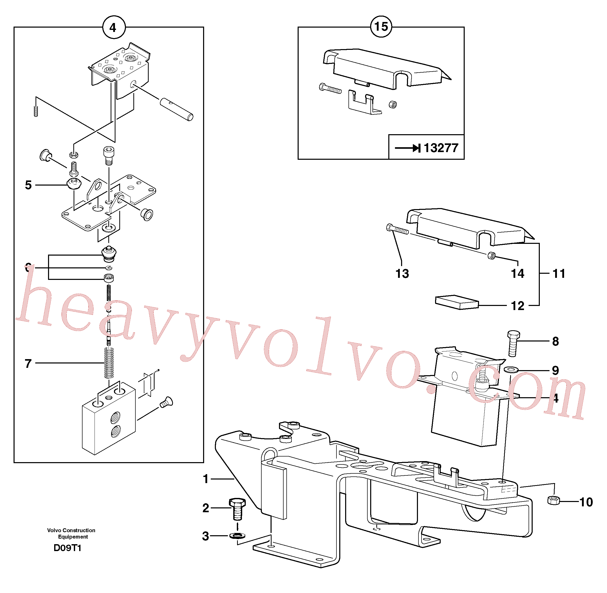 PJ7418238 for Volvo Control pedal : articulated boom(D09T1 assembly)