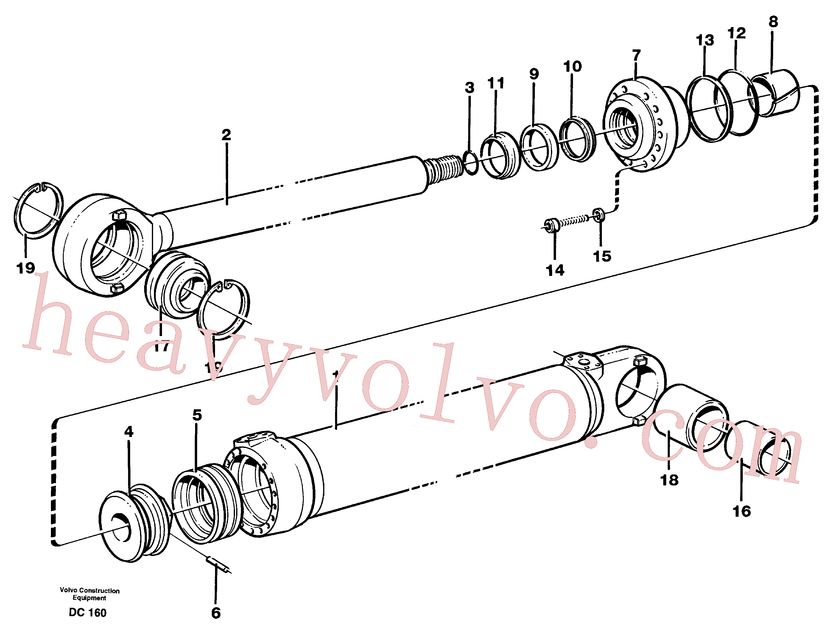 VOE925032 for Volvo Hydraulic cylinder(DC160 assembly)