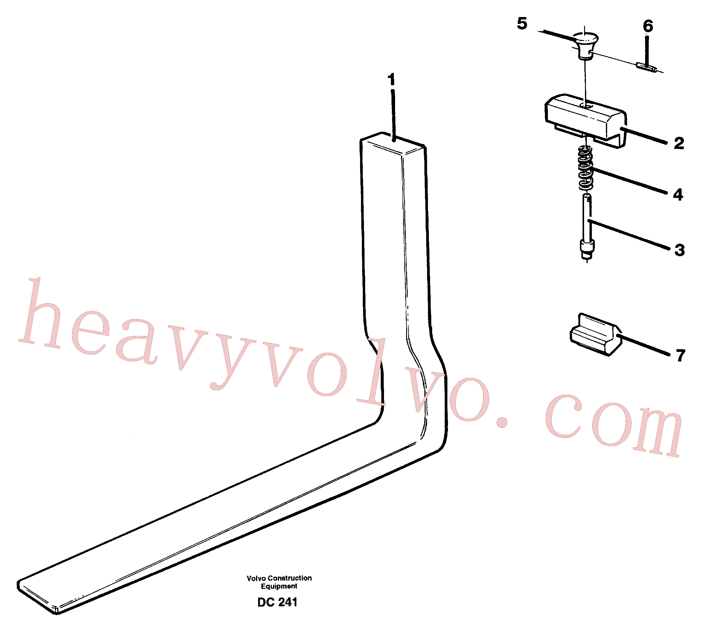 VOE11111580 for Volvo Fork tines(DC241 assembly)