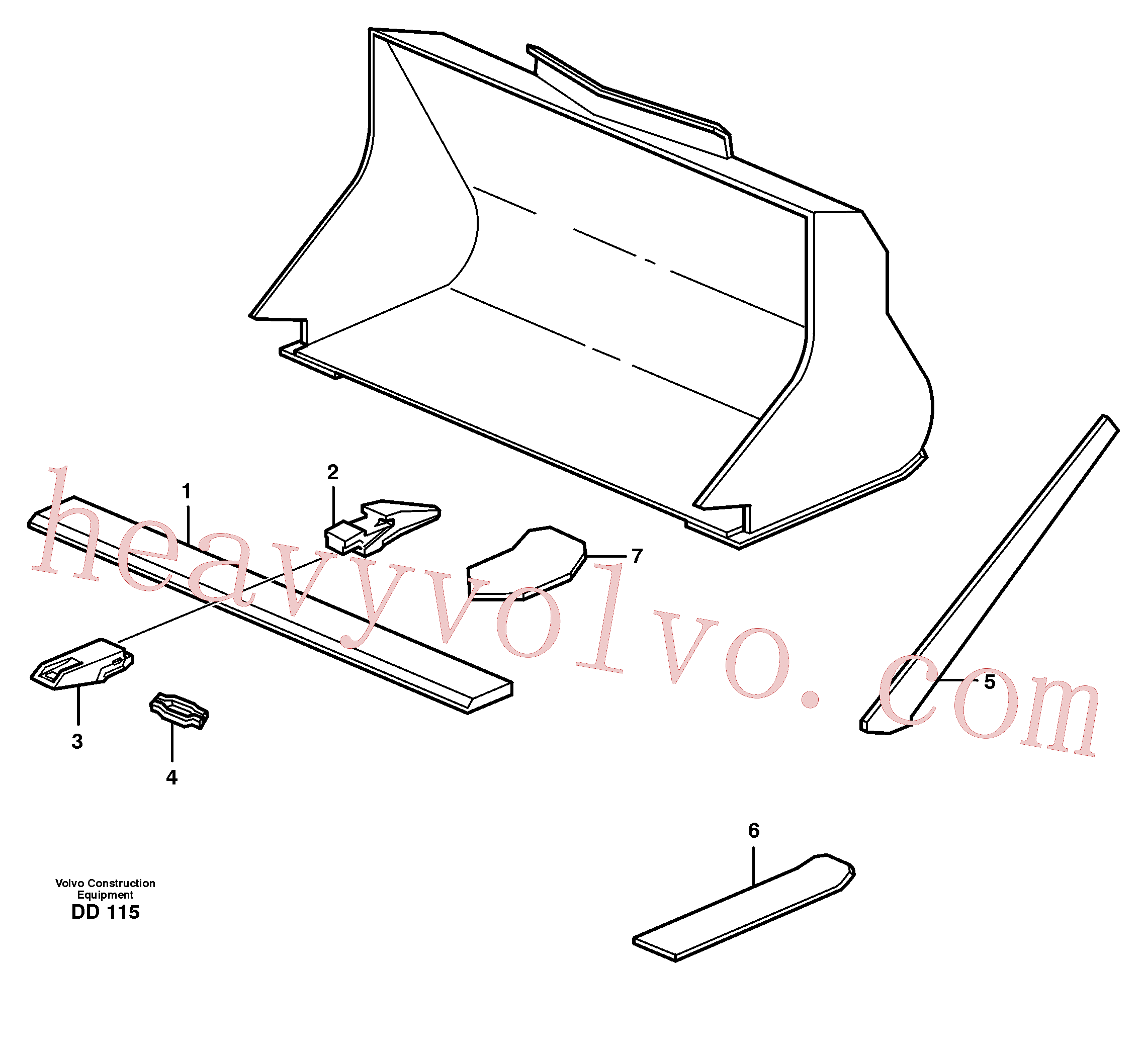 VOE11438040 for Volvo Bucket, straight with teeth(DD115 assembly)