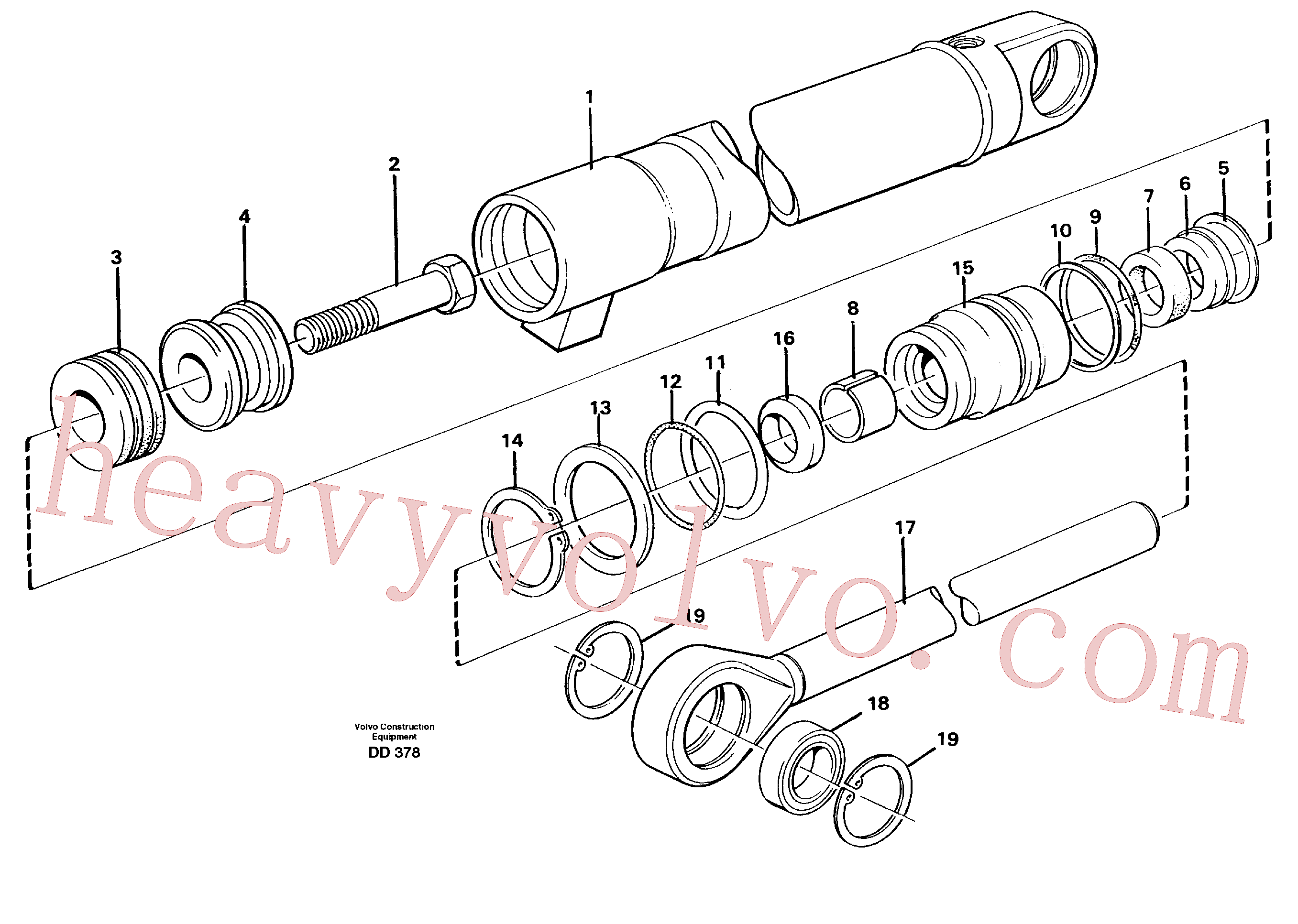 VOE14251914 for Volvo Hydraulic cylinder(DD378 assembly)