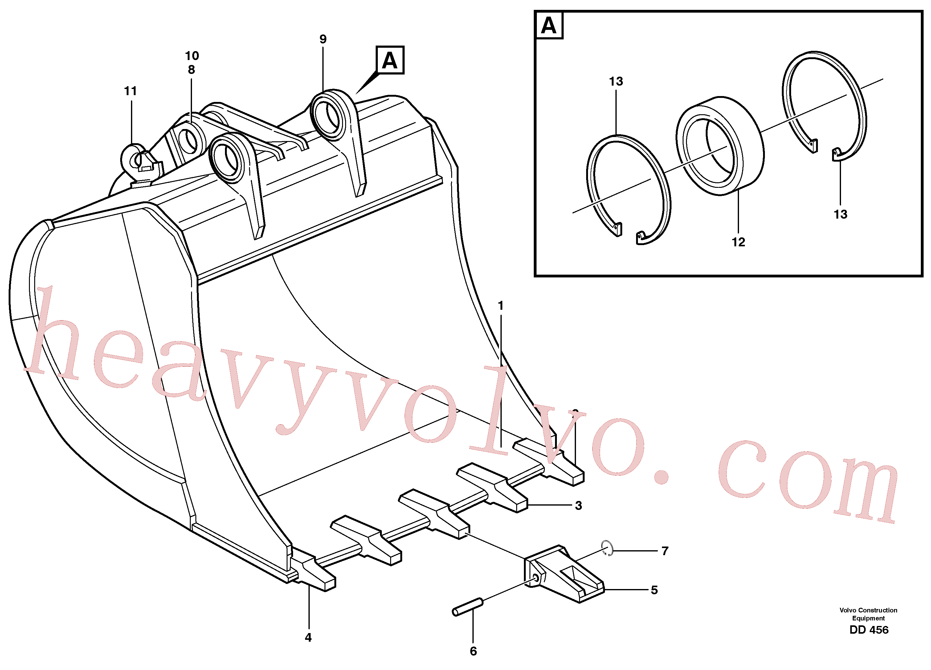 VOE14282871 for Volvo Buckets, direct fitting(DD456 assembly)