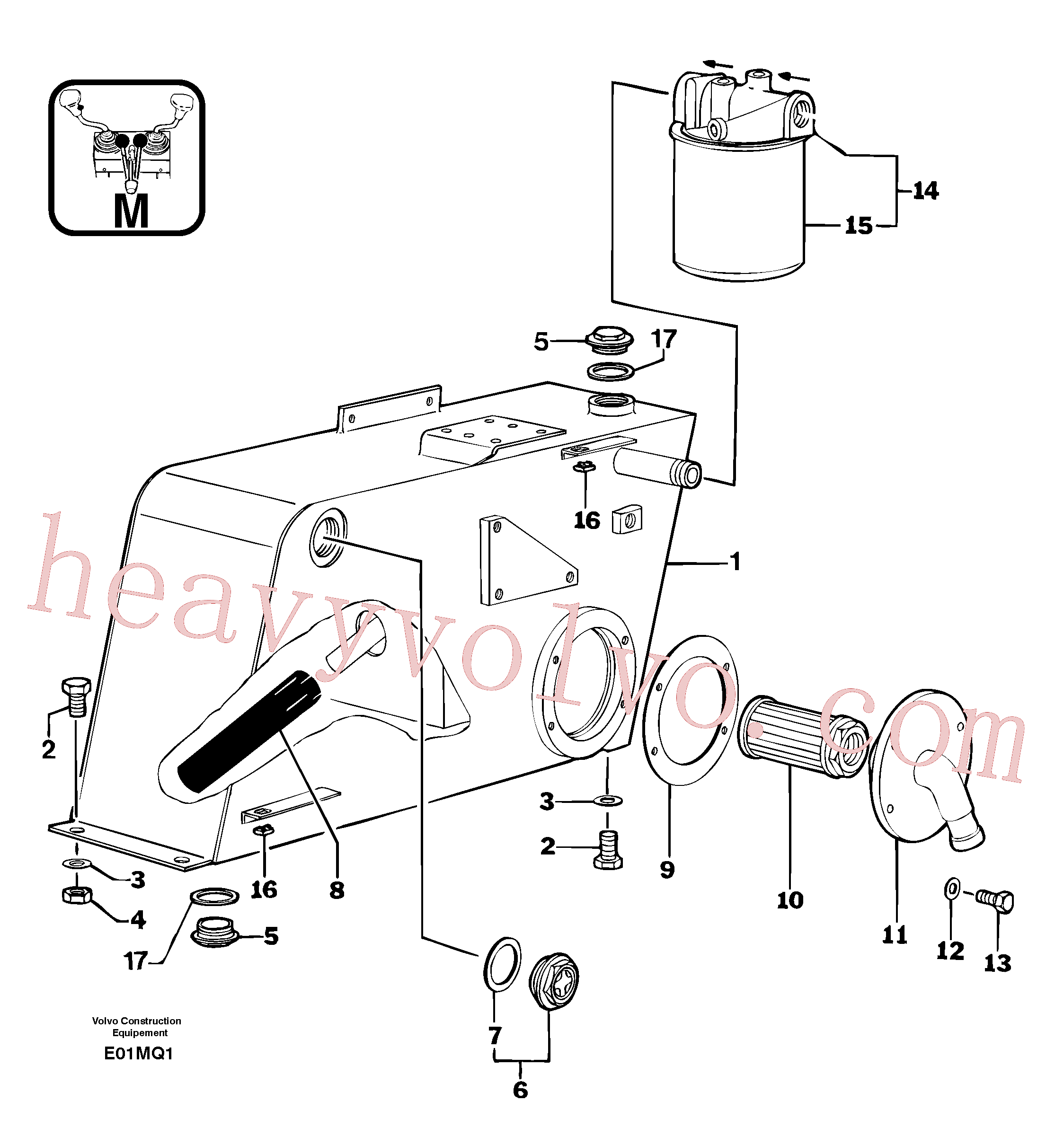 PJ4740019 for Volvo Hydraulic tank(E01MQ1 assembly)