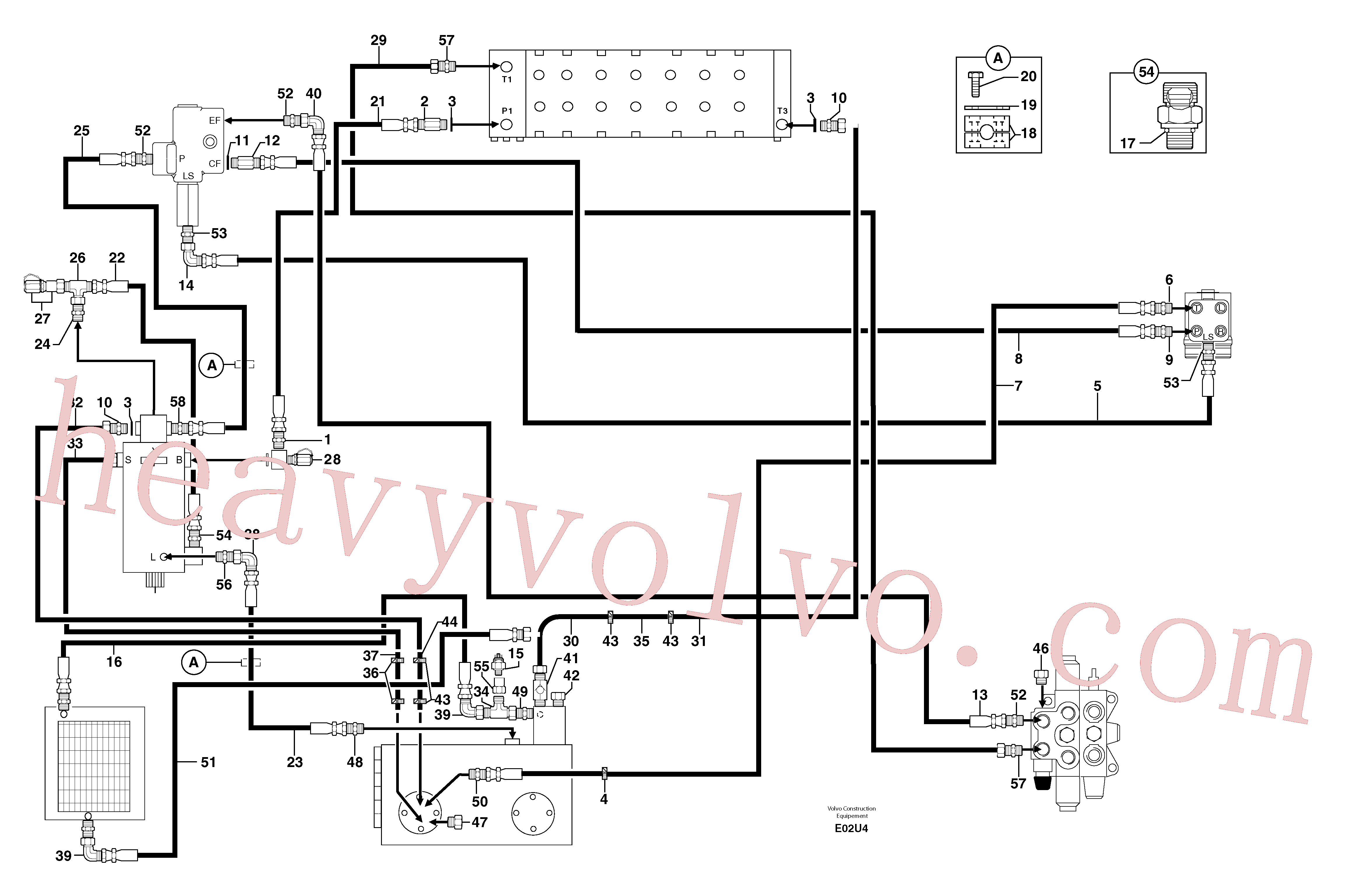 VOE11806326 for Volvo Attachments supply and return circuit(E02U4 assembly)