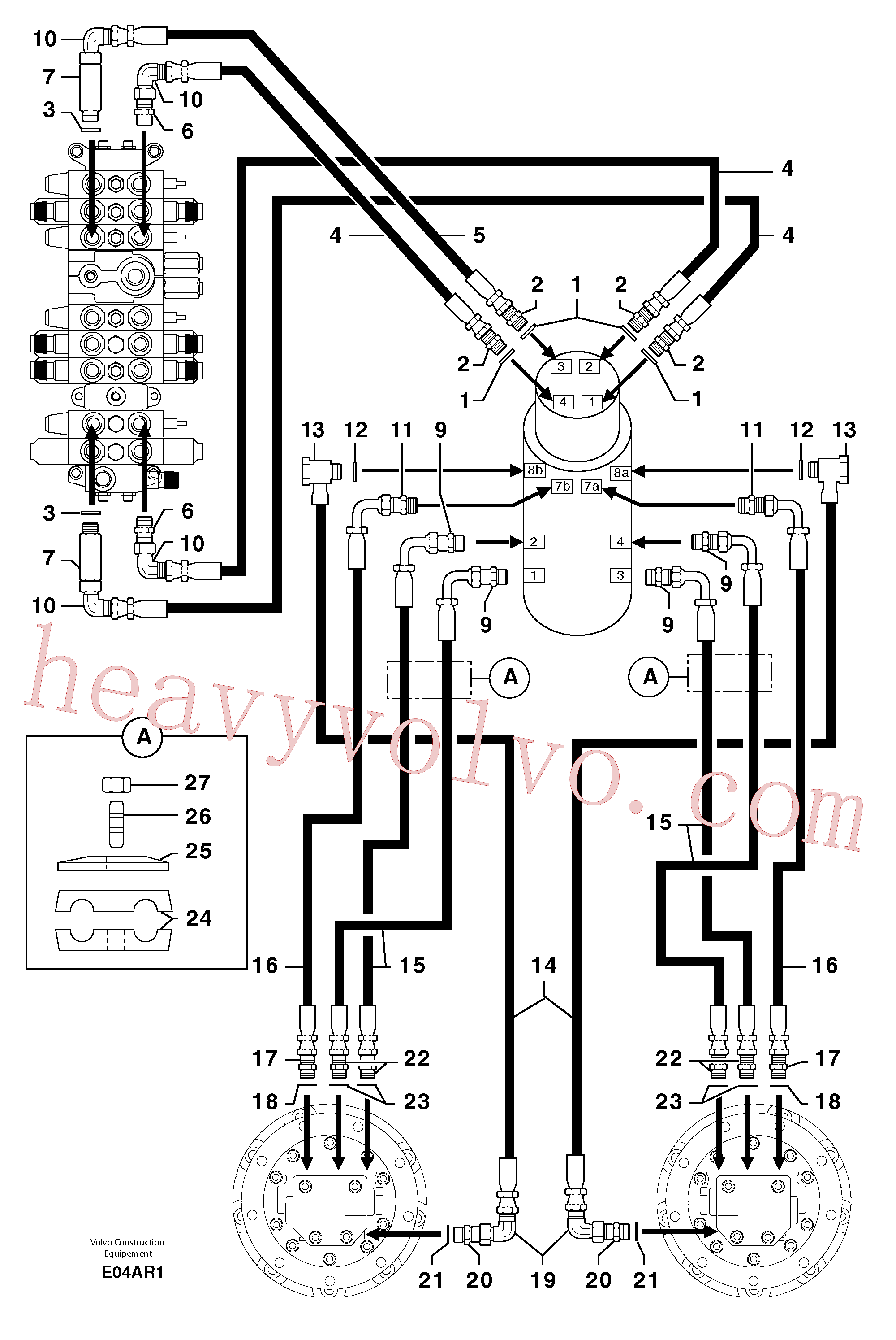 PJ4040059 for Volvo Hydr. circuit. ( travelling )(E04AR1 assembly)