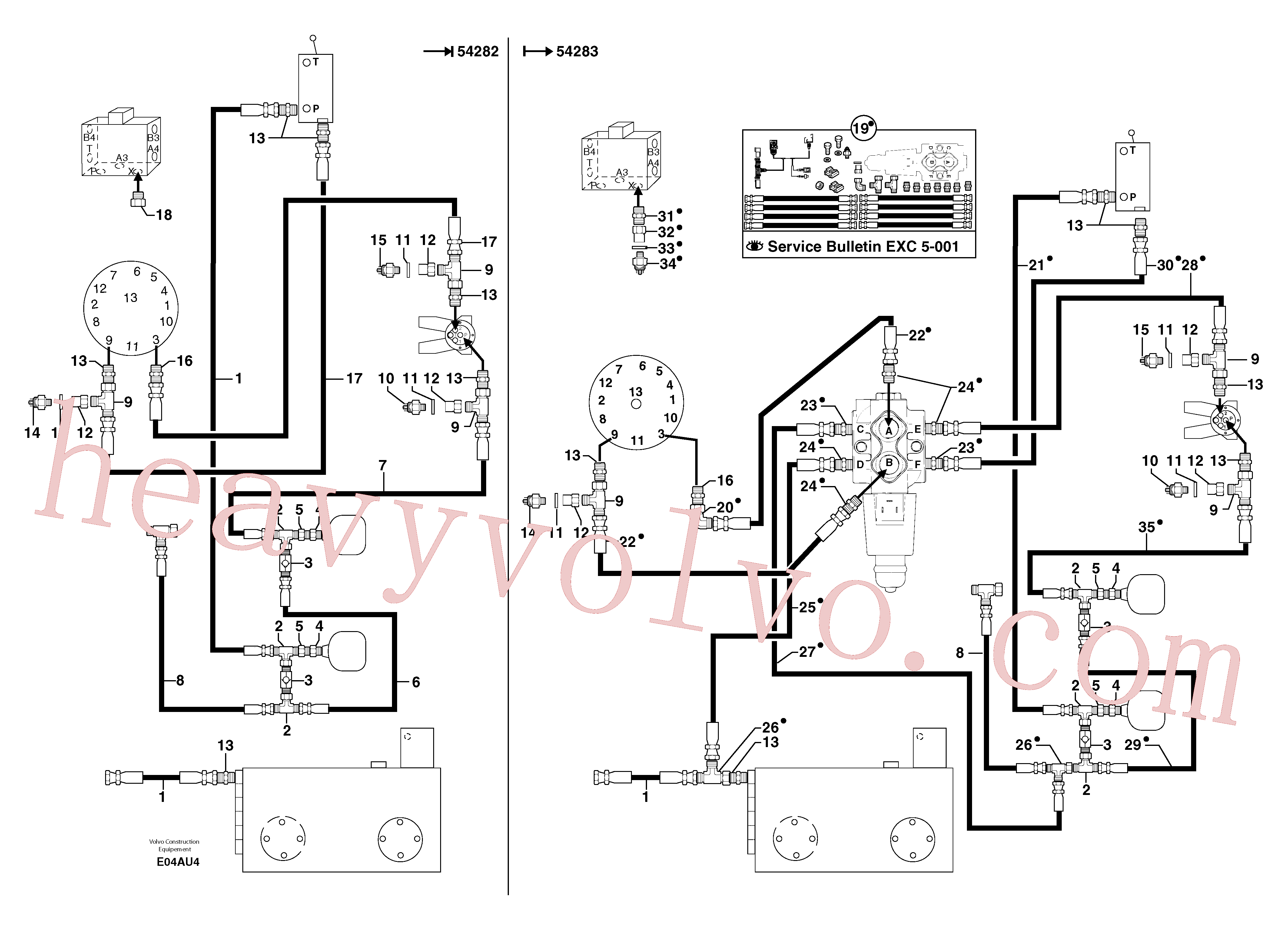 PJ4750345 for Volvo Hydr. circuit. ( platform ) ( continued )(E04AU4 assembly)