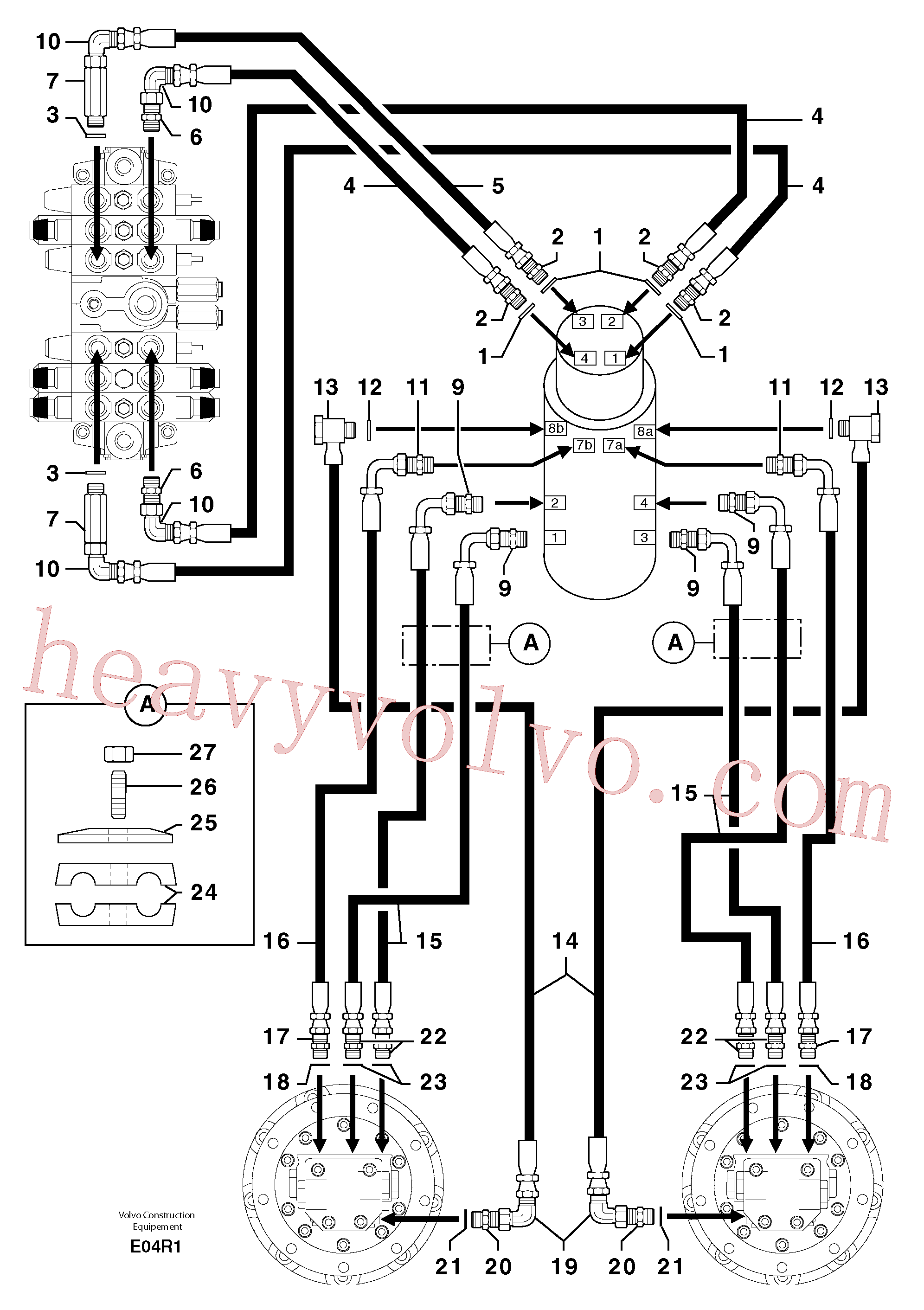 PJ4040059 for Volvo Hydr. circuit. ( travelling )(E04R1 assembly)